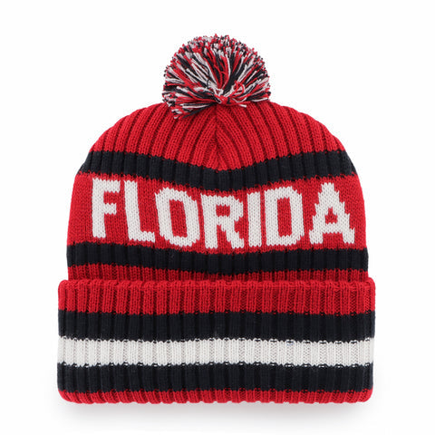 Florida Panthers 47 Brand Red Bering Cuffed Beanie - Red/Navy/white