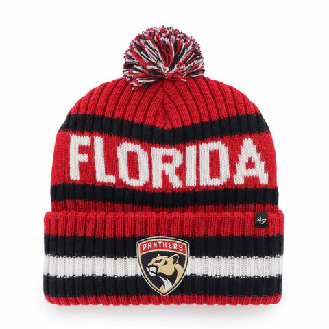 Florida Panthers 47 Brand Red Bering Cuffed Beanie - Red/Navy/white