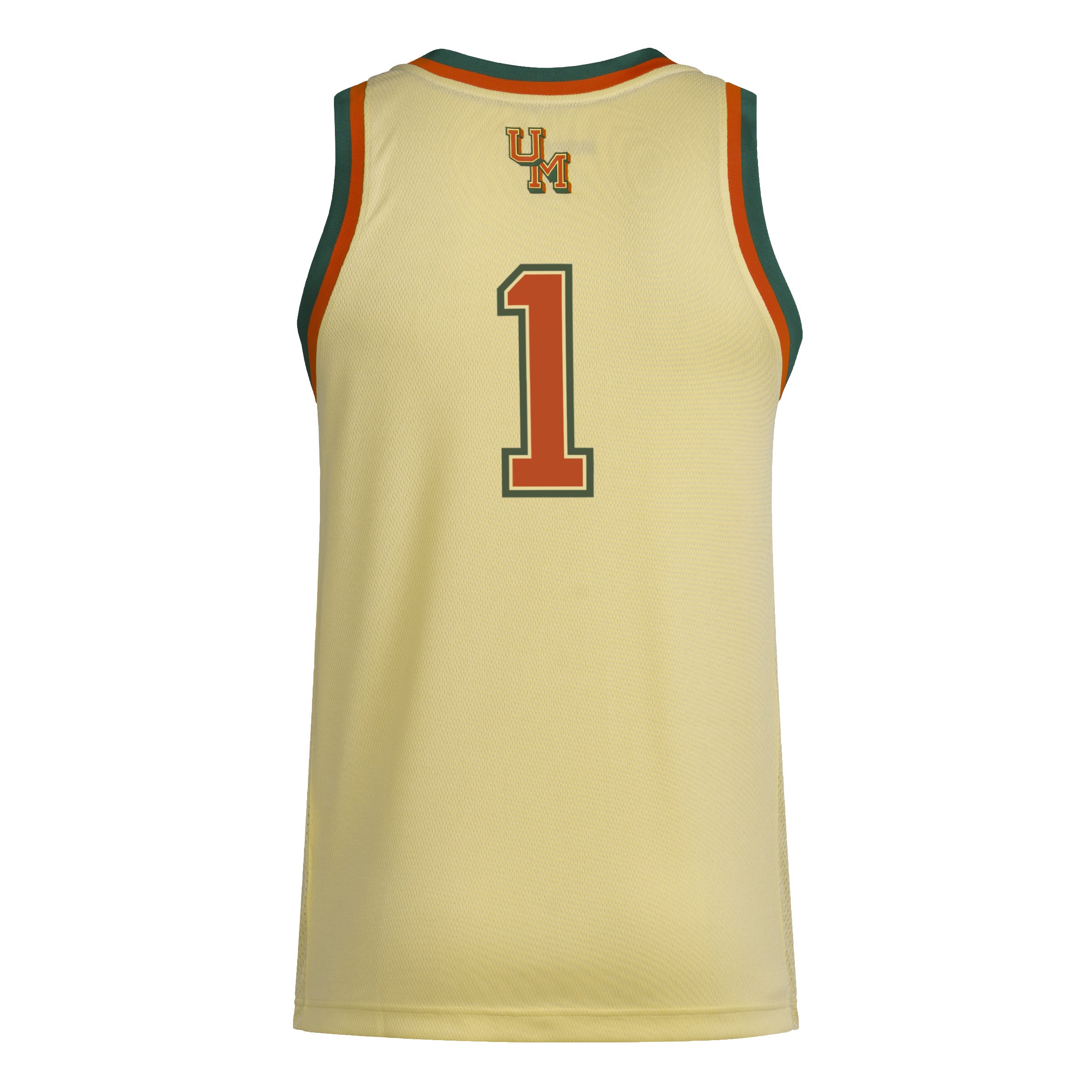 Vintage Orange University of Miami College basketball Jersey sz xl