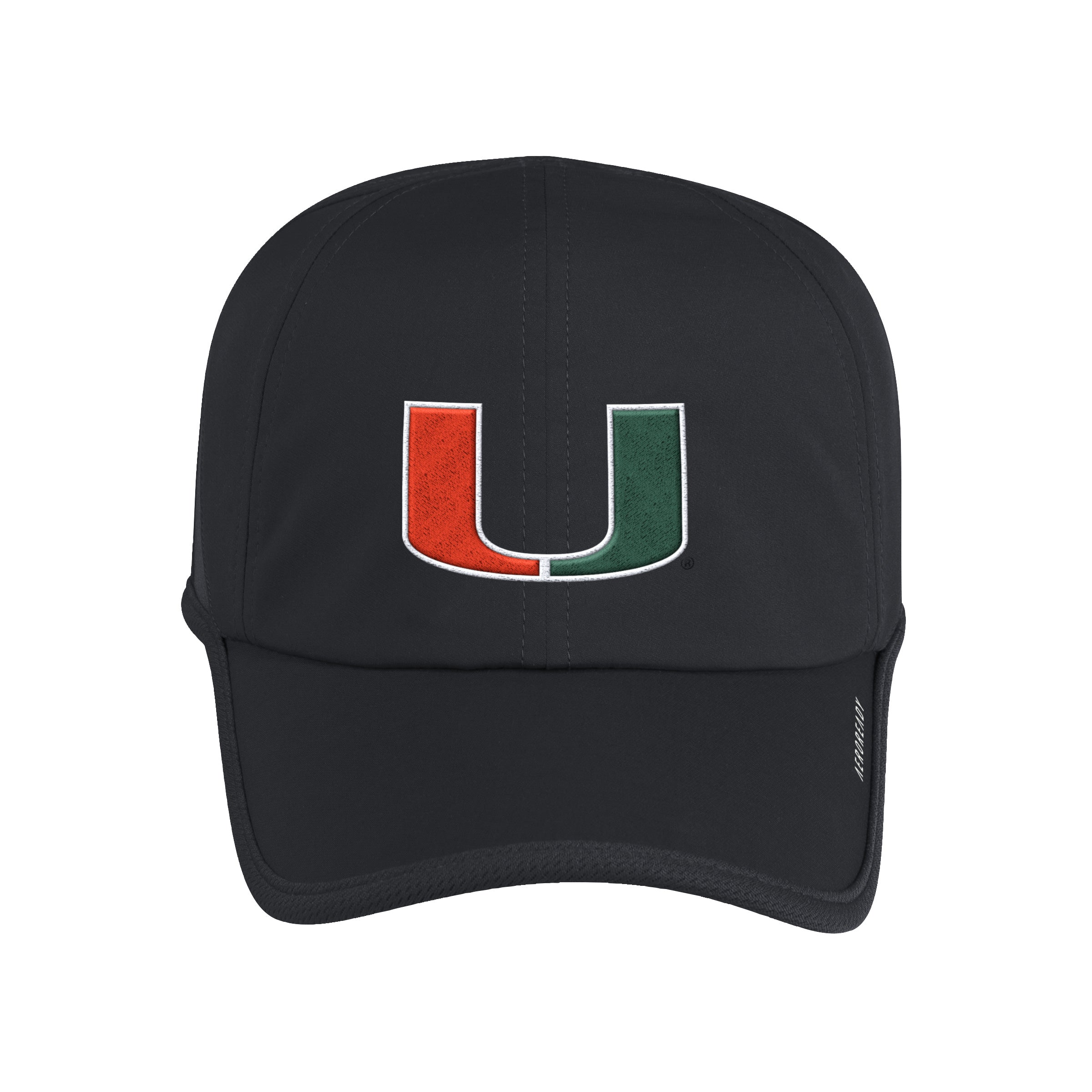 Miami Hurricanes adidas 2024 Superlite Aeroready Adjustable Hat - Black