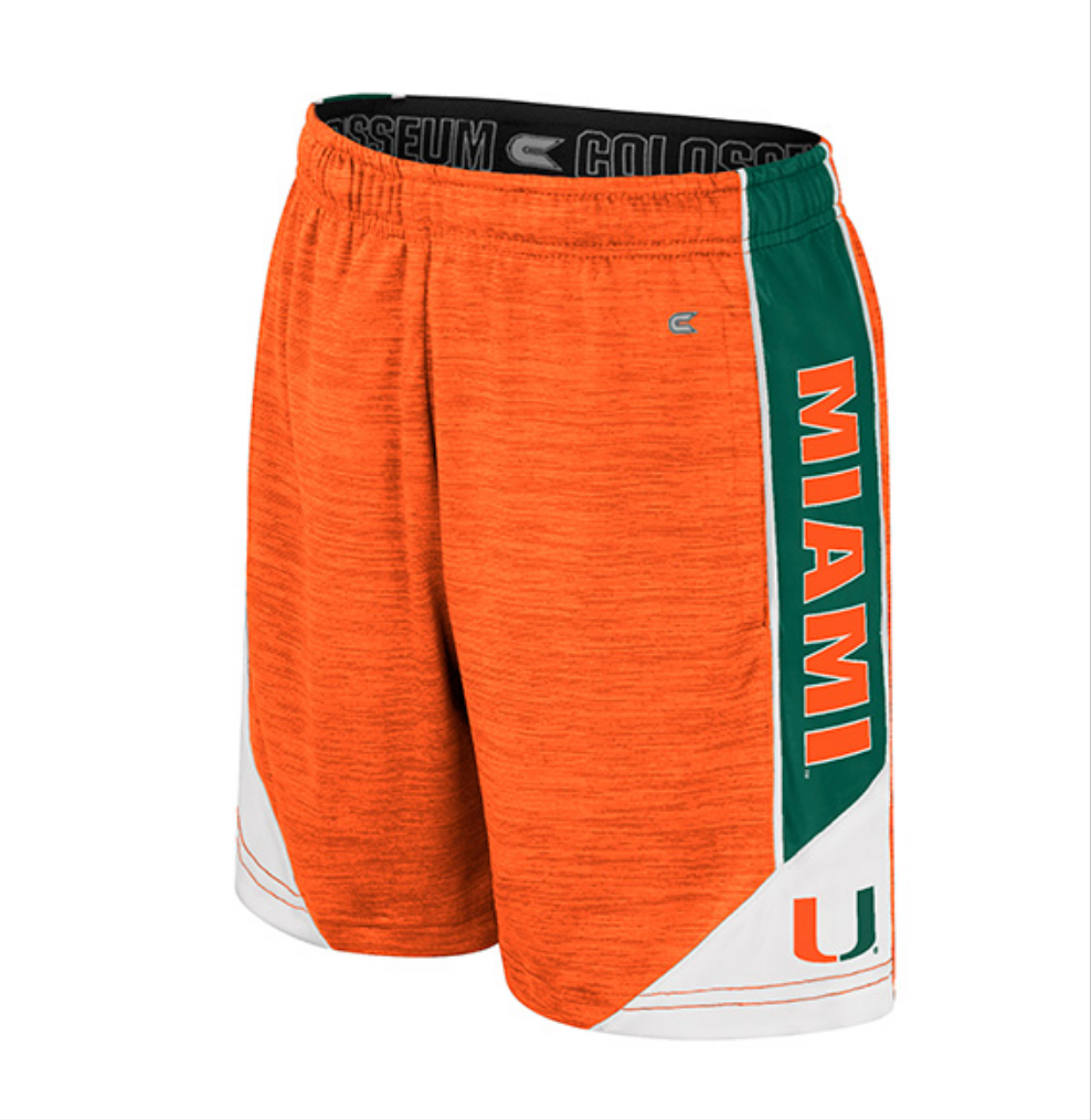 Miami Hurricanes Colosseum Youth Rylos Shorts - Orange