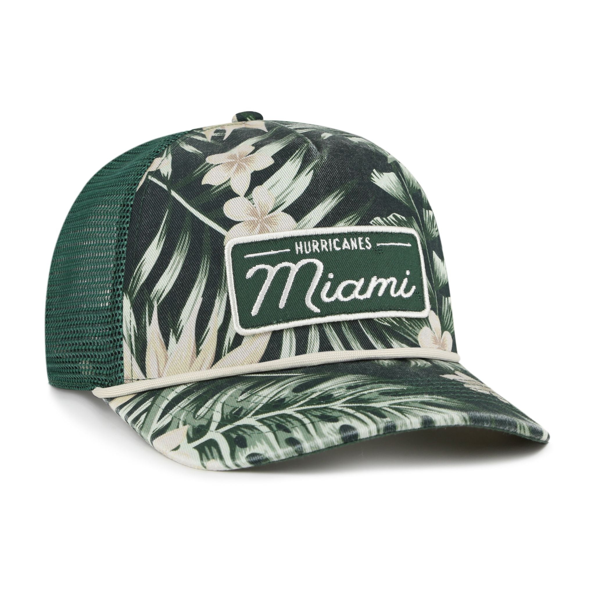 Miami Hurricanes 47 Brand Tropicalia Rope Hitch Trucker Hat - Green