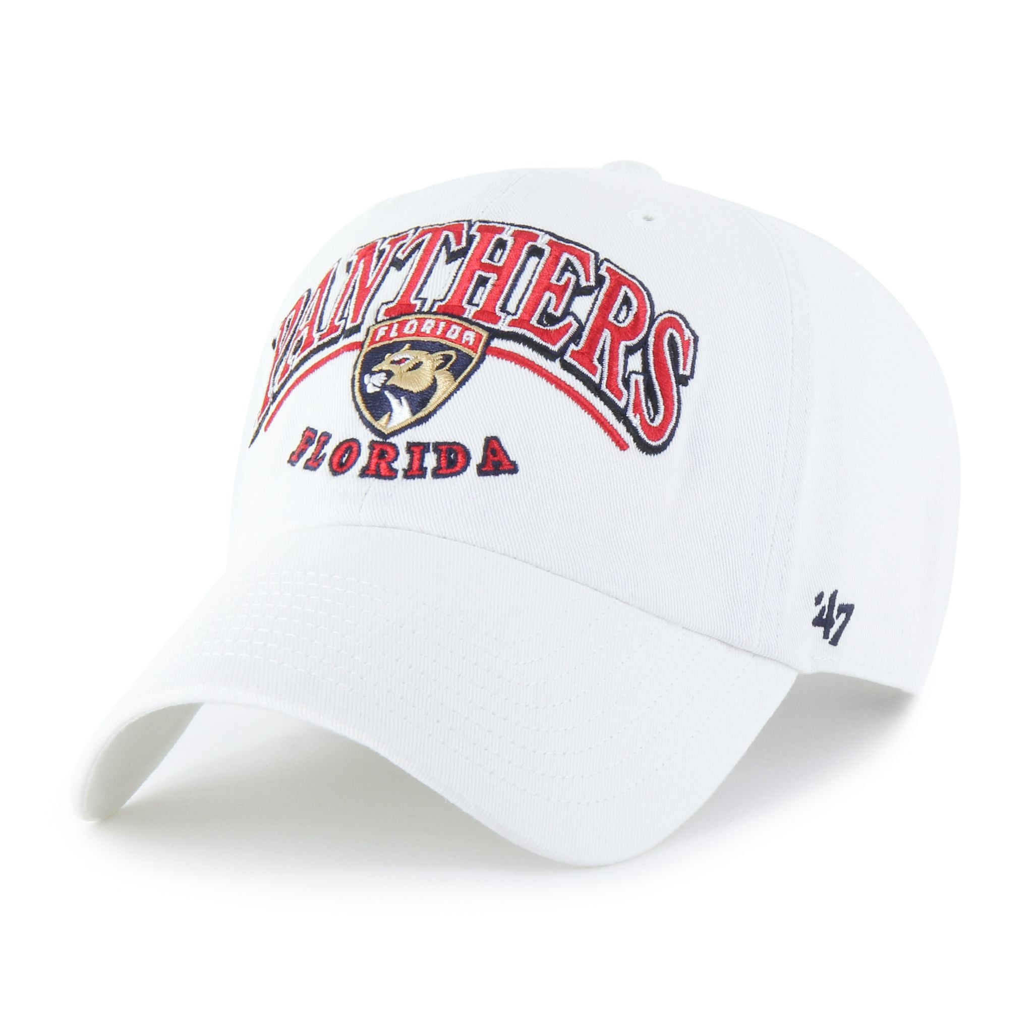 Florida Panthers 47 Brand Stark Clean Up Adjustable Hat - White