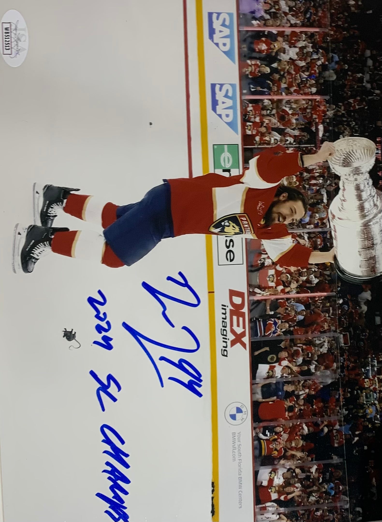 Ryan Lomberg Florida Panthers Stanley Cup Champs 8x10 Autographed Photo - JSA COA