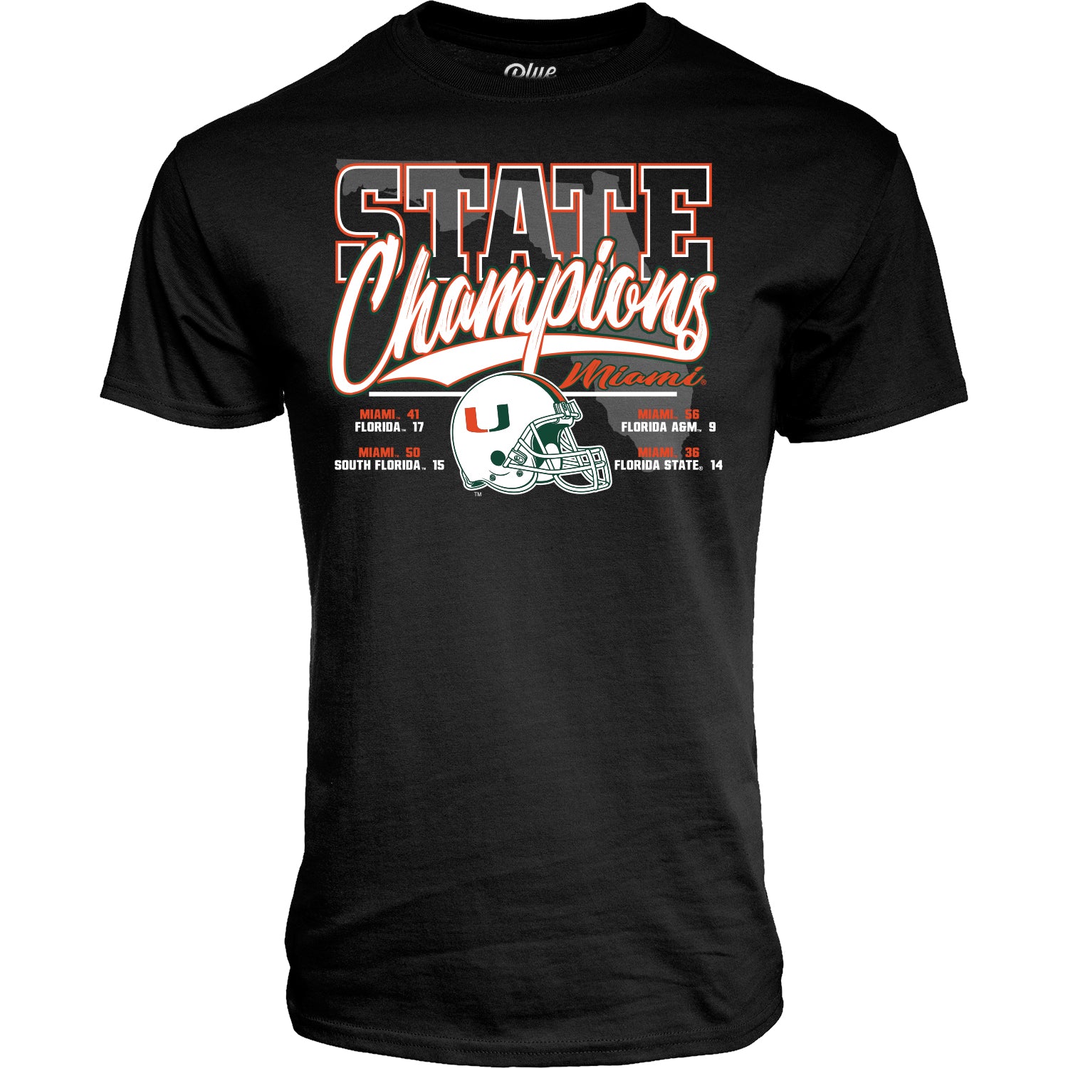 Miami Hurricanes State Champs T-Shirt - Black