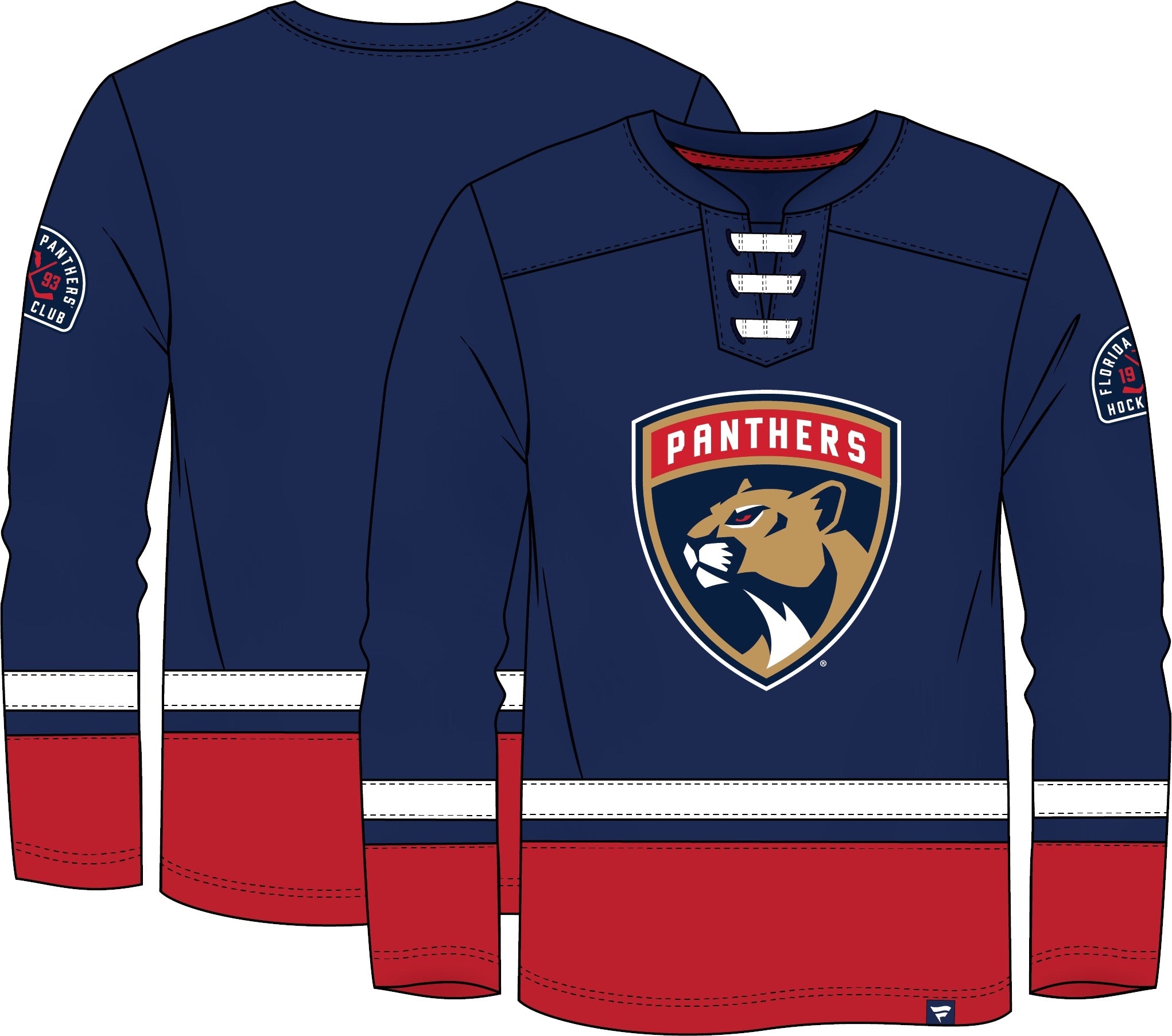 Florida Panthers Vintage High Point Long Sleeve T-Shirt - Navy Blue