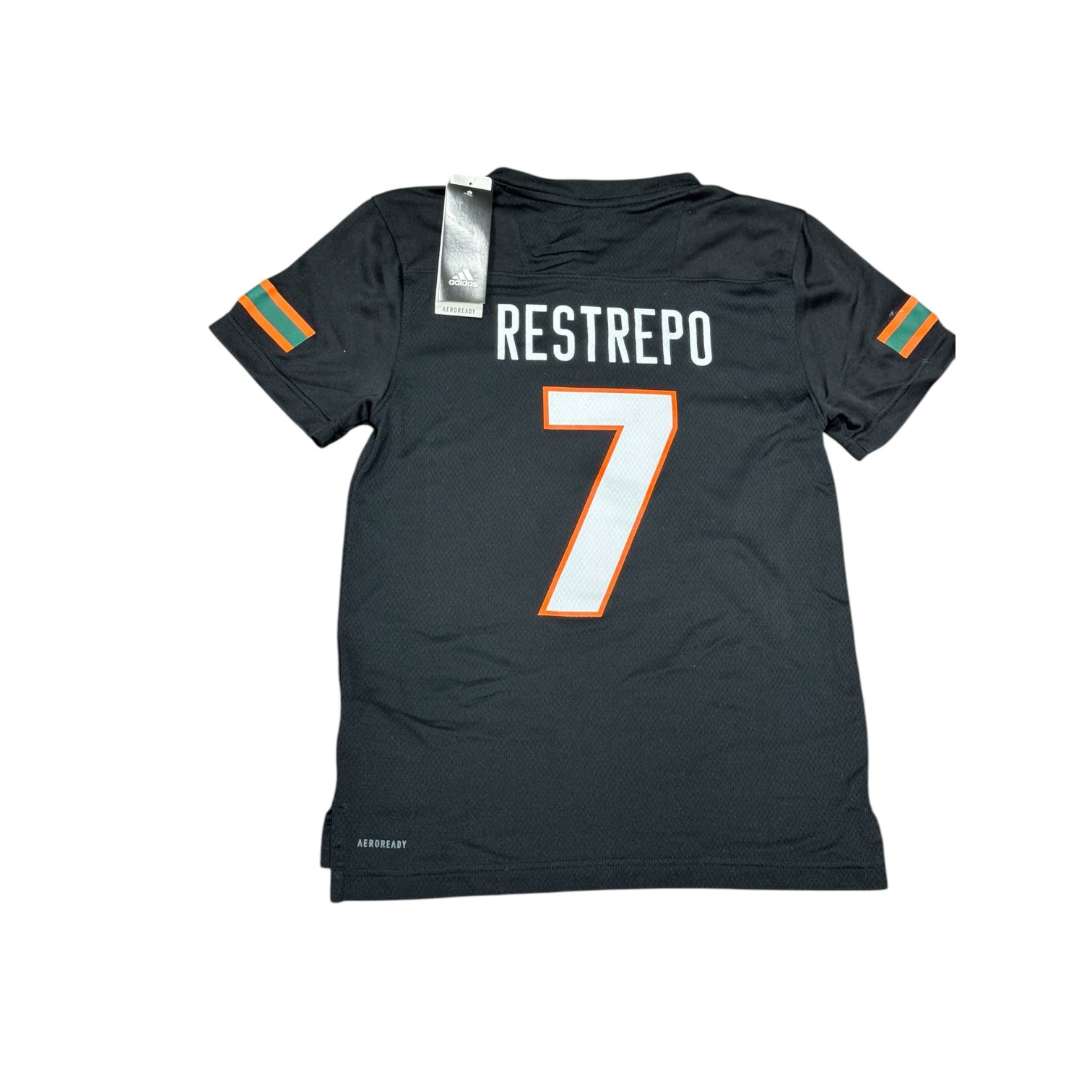 Miami Hurricanes adidas Xavier Restrepo # 7 Youth Jersey - Black