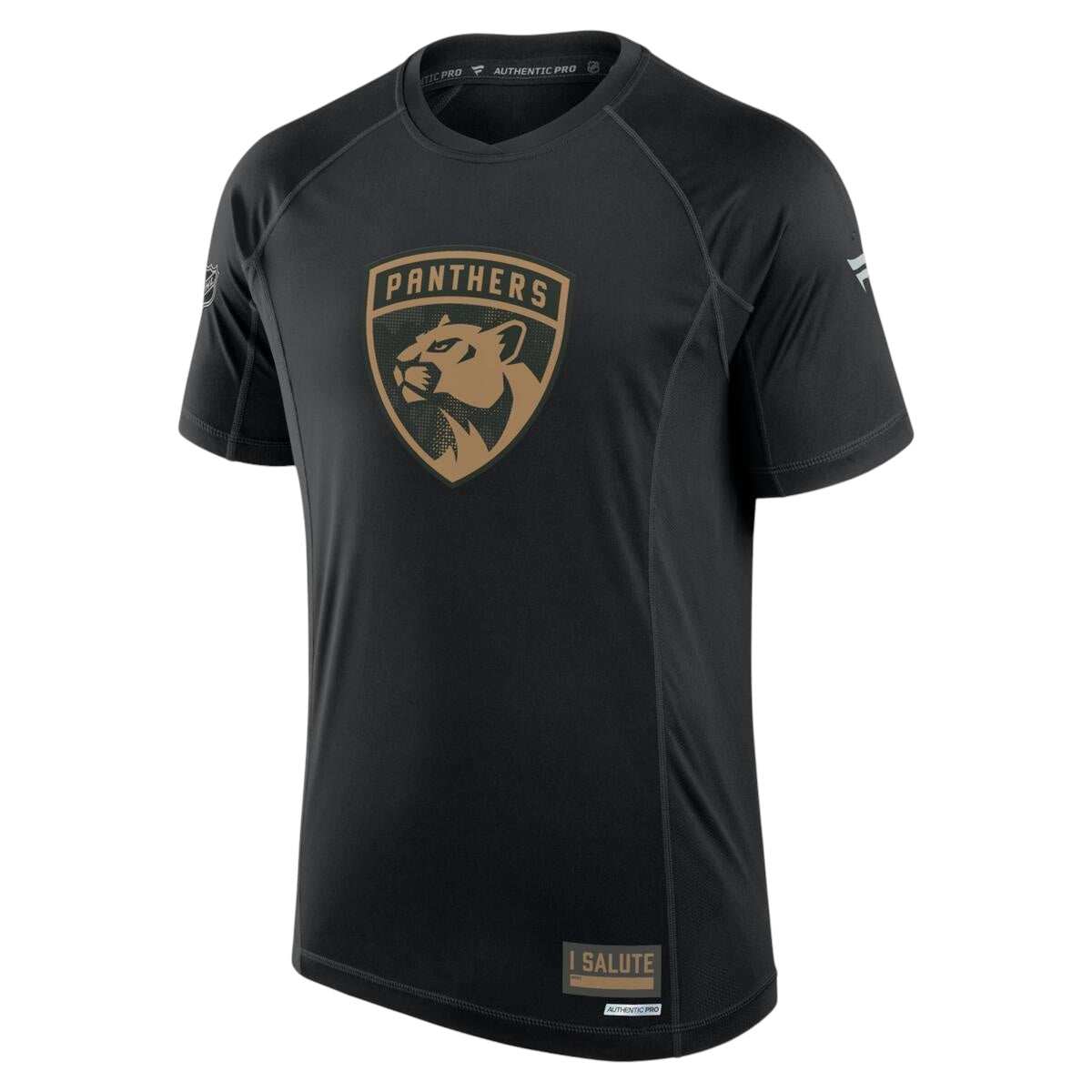 Florida Panthers Fanatics Military Appreciation Authentic Pro Tech T-Shirt - Black