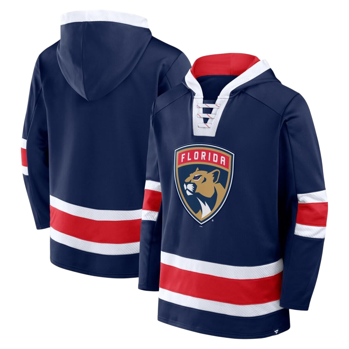 Florida Panthers Inside Line Fleece Pullover Hoodie - Navy Blue