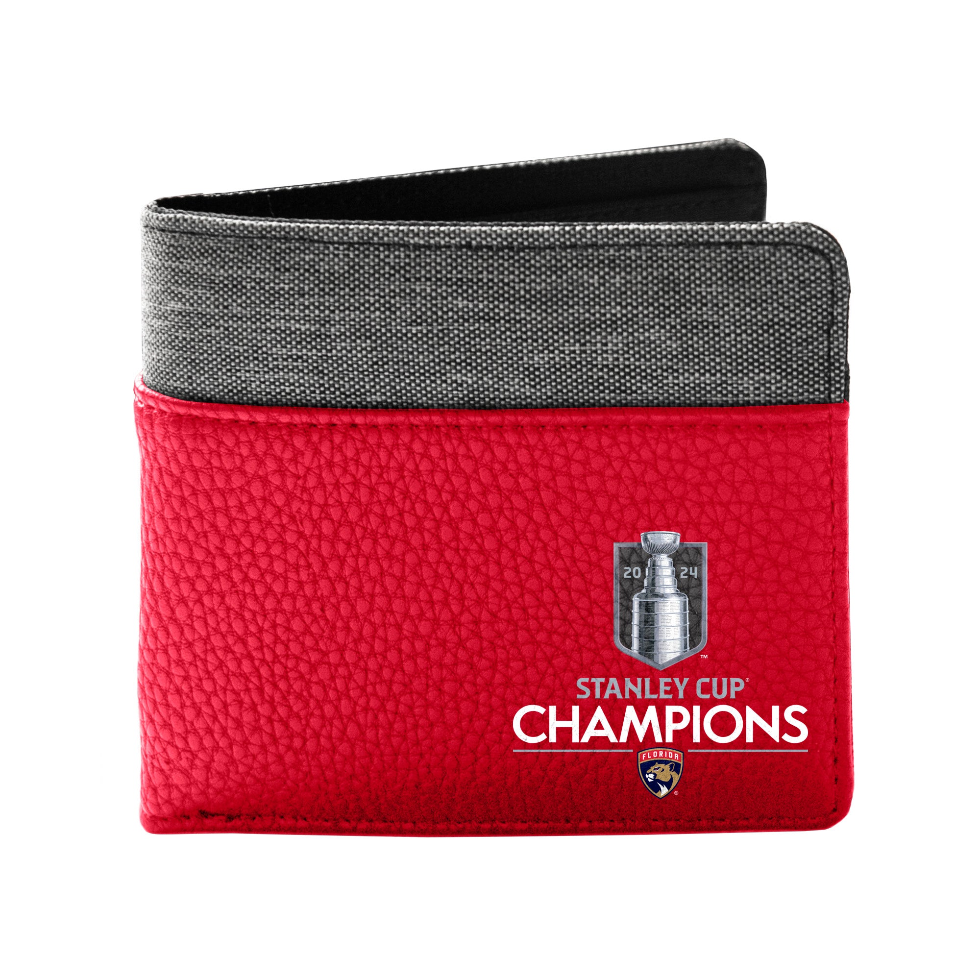 Florida Panthers 2024 Stanley Cup Champions Pebble Bi-Fold Wallet - Red