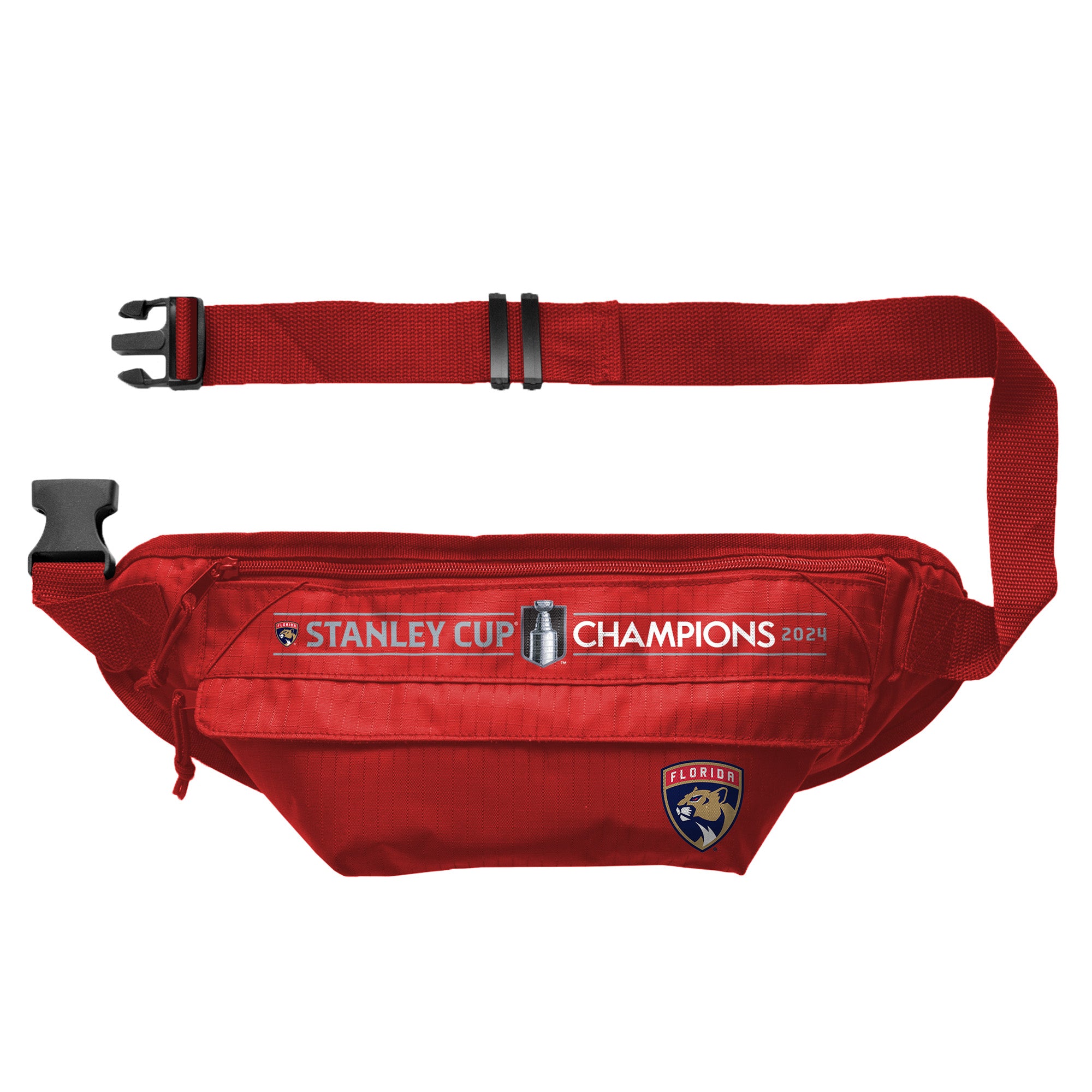 Florida Panthers 2024 Stanley Cup Champions Large Fanny Pack - Red
