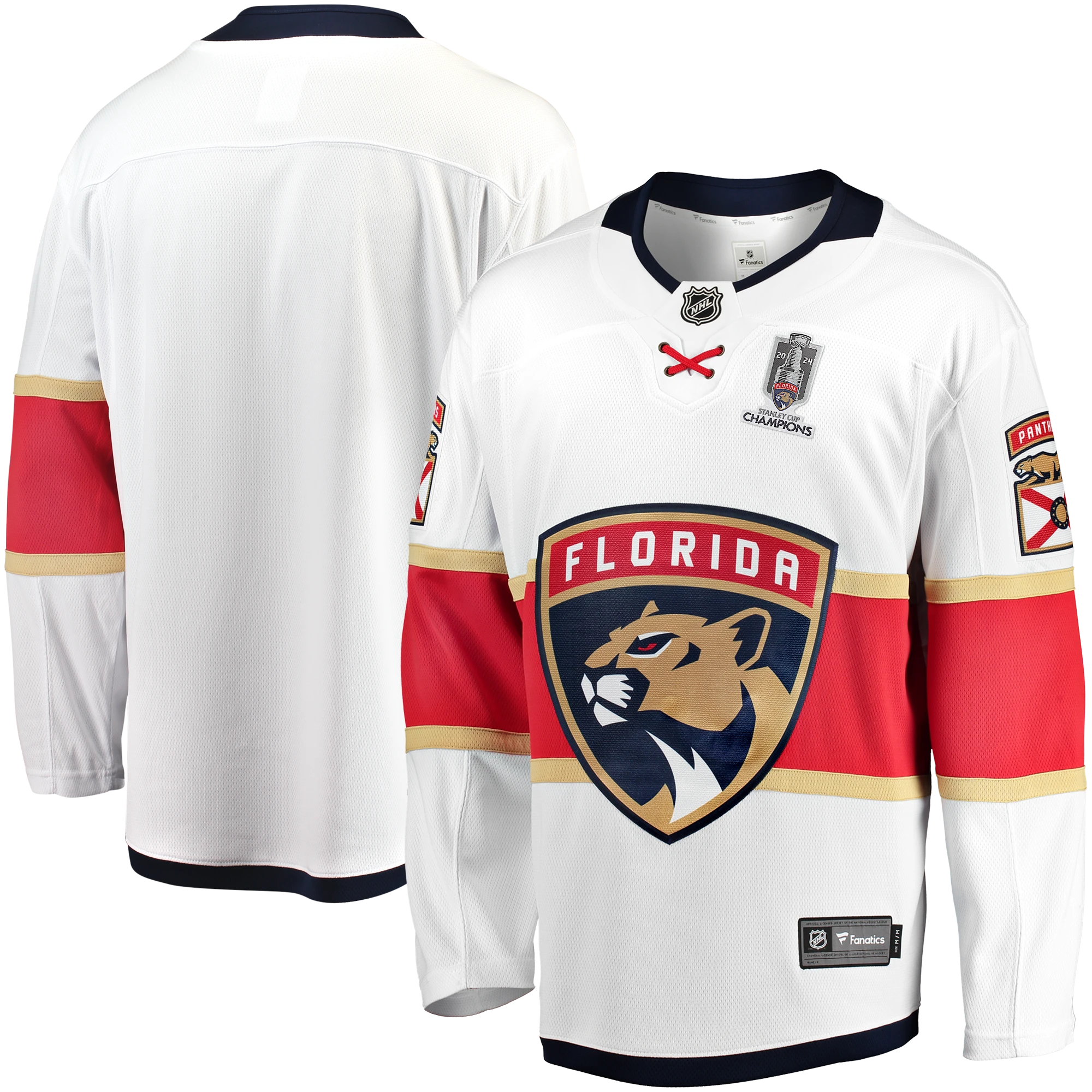 Florida Panthers 2024 Stanley Cup Champions Breakaway Jersey - White
