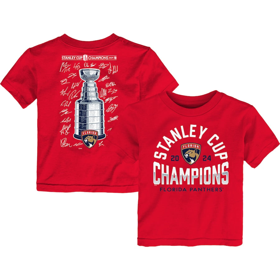 Florida Panthers NHL Toddler Stanley Cup Champs Signature Roster T-Shirt  - Grey