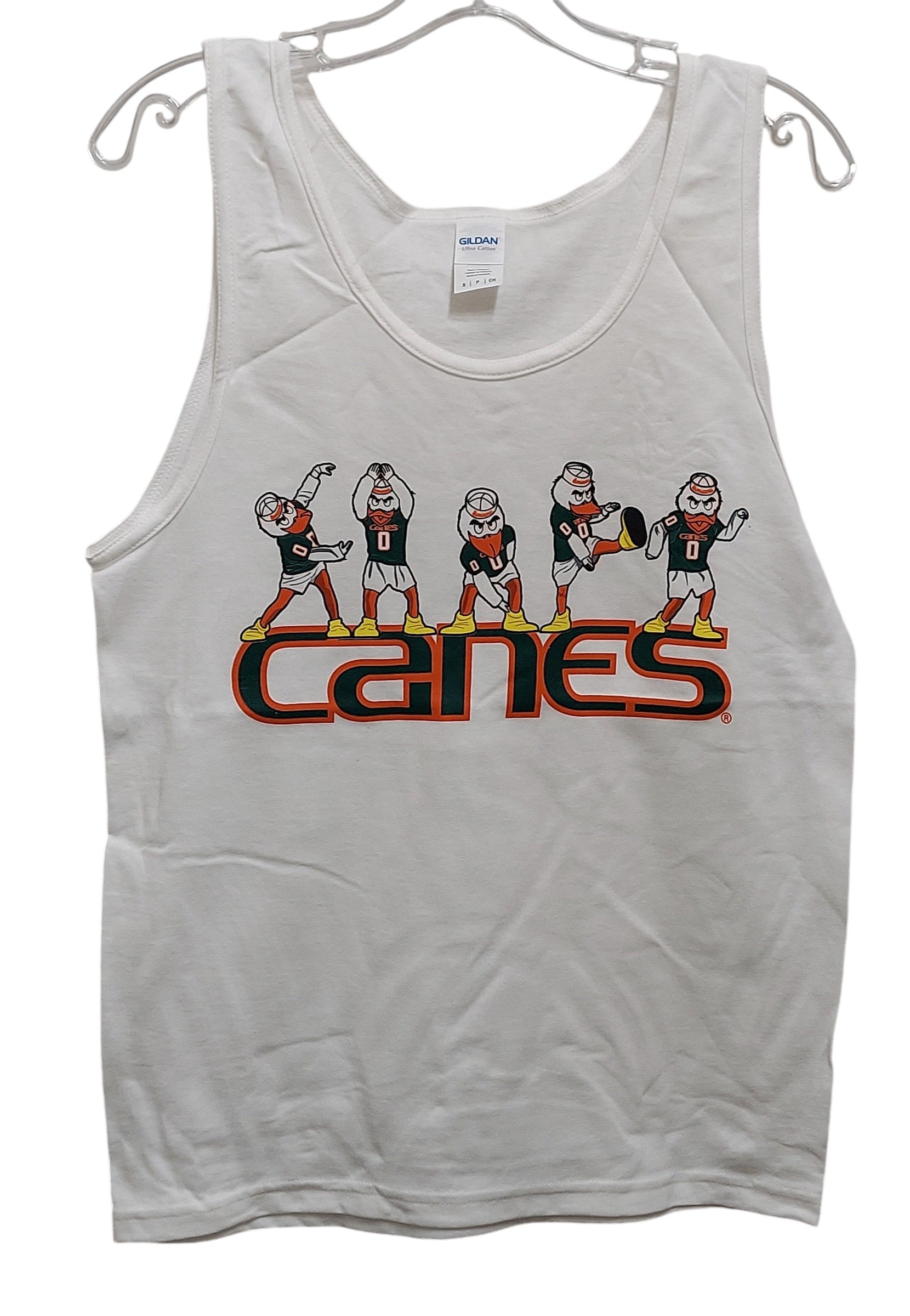 Miami Hurricanes Sebastian CANES Men's Tank Top - White