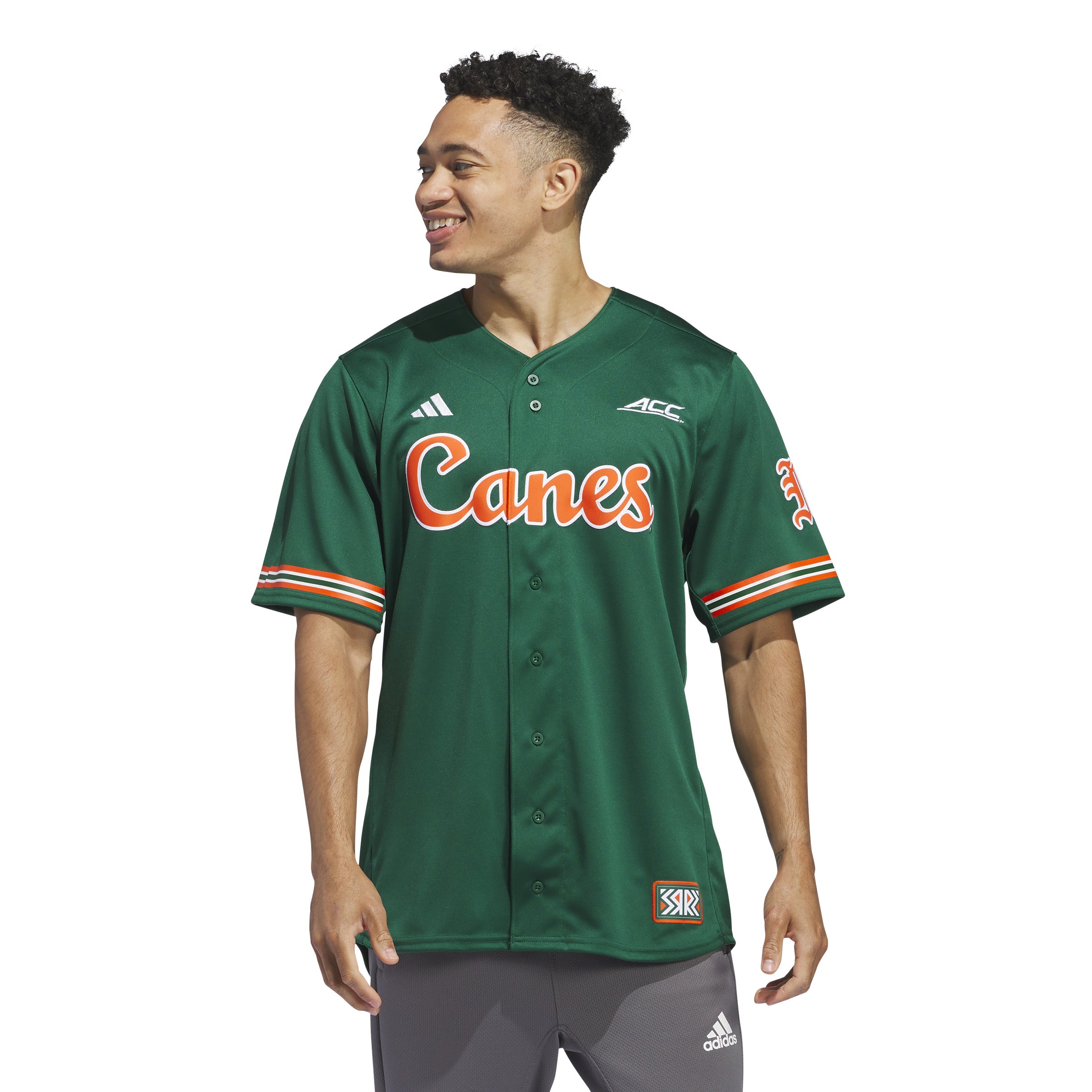 Miami Hurricanes adidas Reverse Retro Replica Baseball Jersey Green