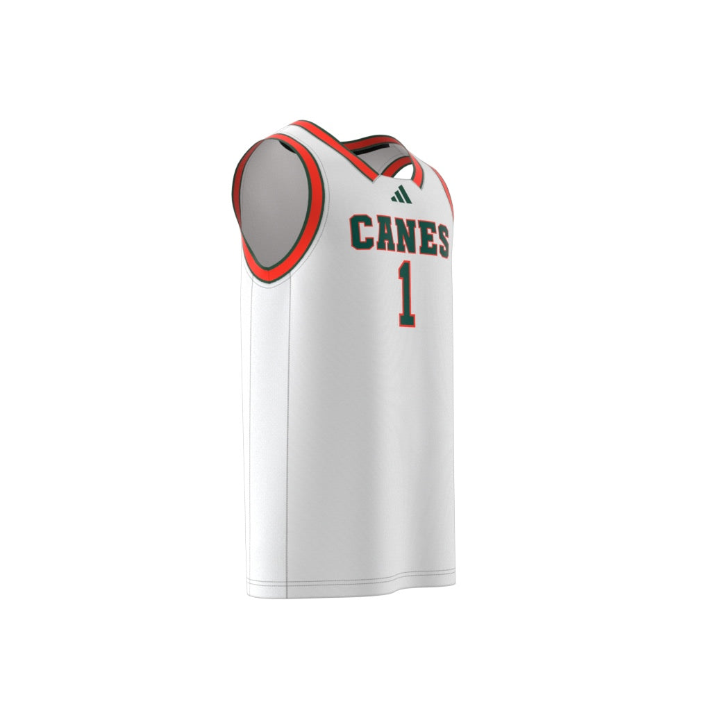 Miami Hurricanes adidas 2025 Replica Swingman Jersey - White