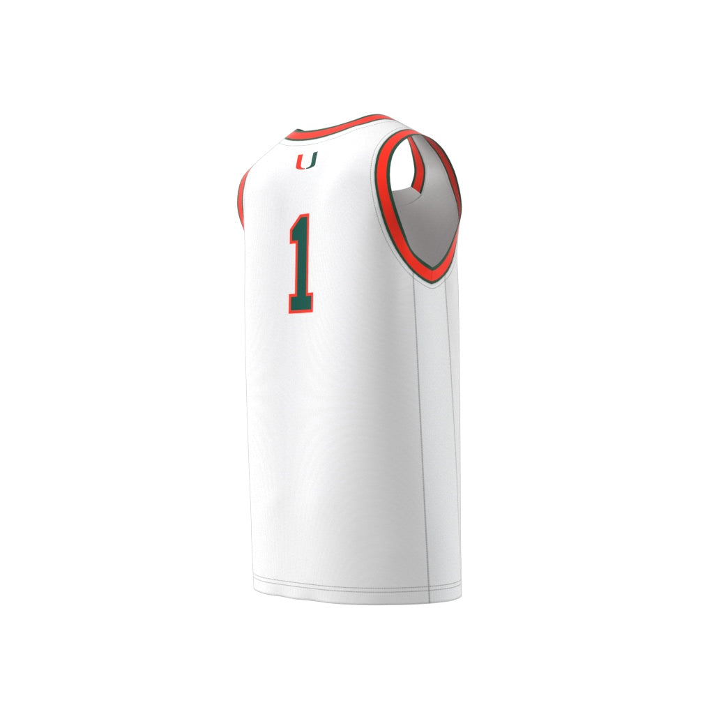 Miami Hurricanes adidas 2025 Replica Swingman Jersey - White