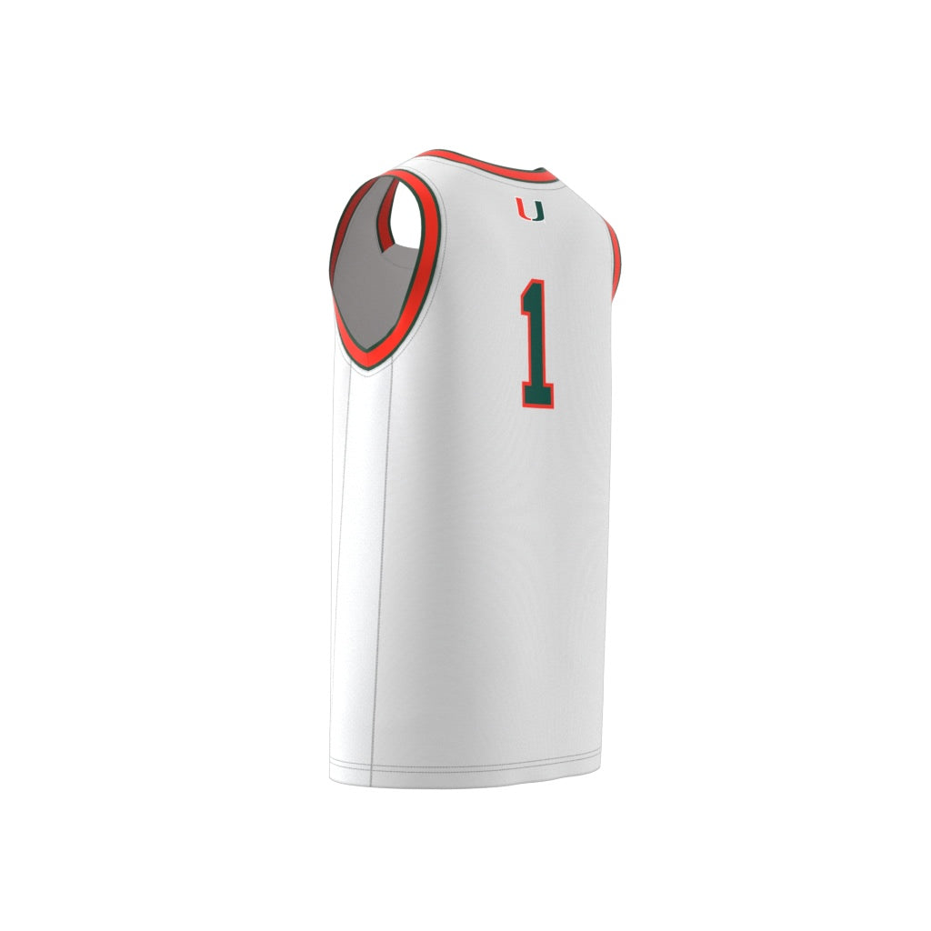 Miami Hurricanes adidas 2025 Replica Swingman Jersey - White