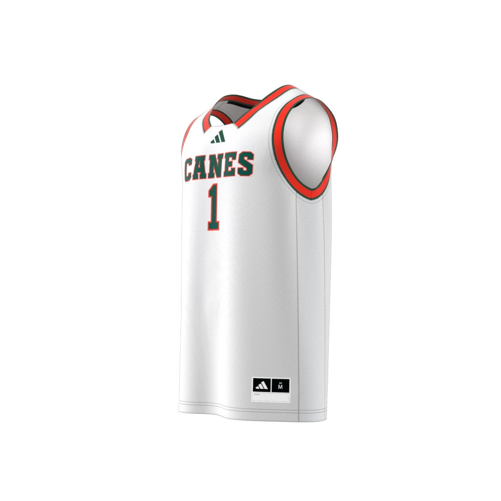 Miami Hurricanes adidas 2025 Replica Swingman Jersey - White