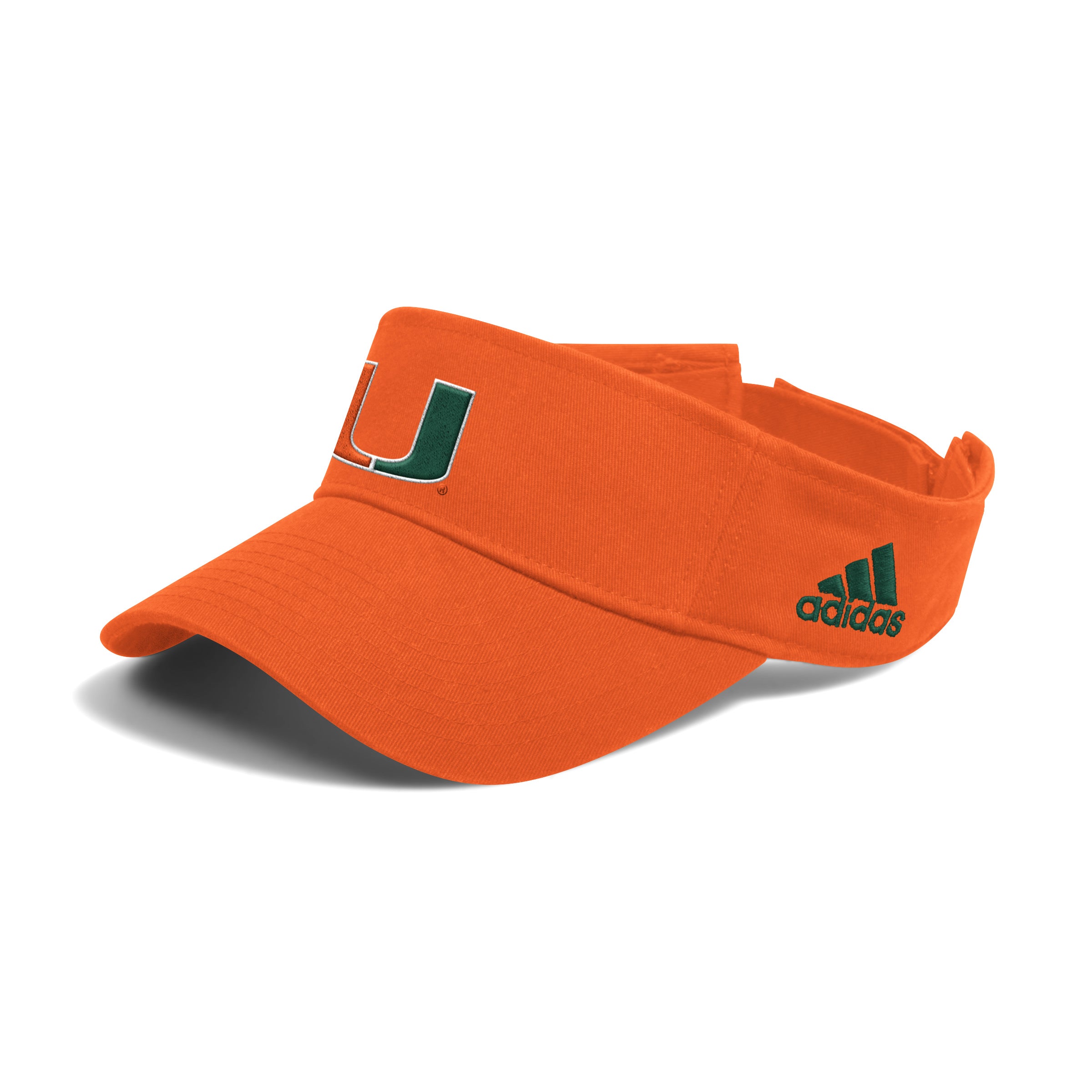 Miami Hurricanes adidas 2024 Team Medium Crown Visor - Orange