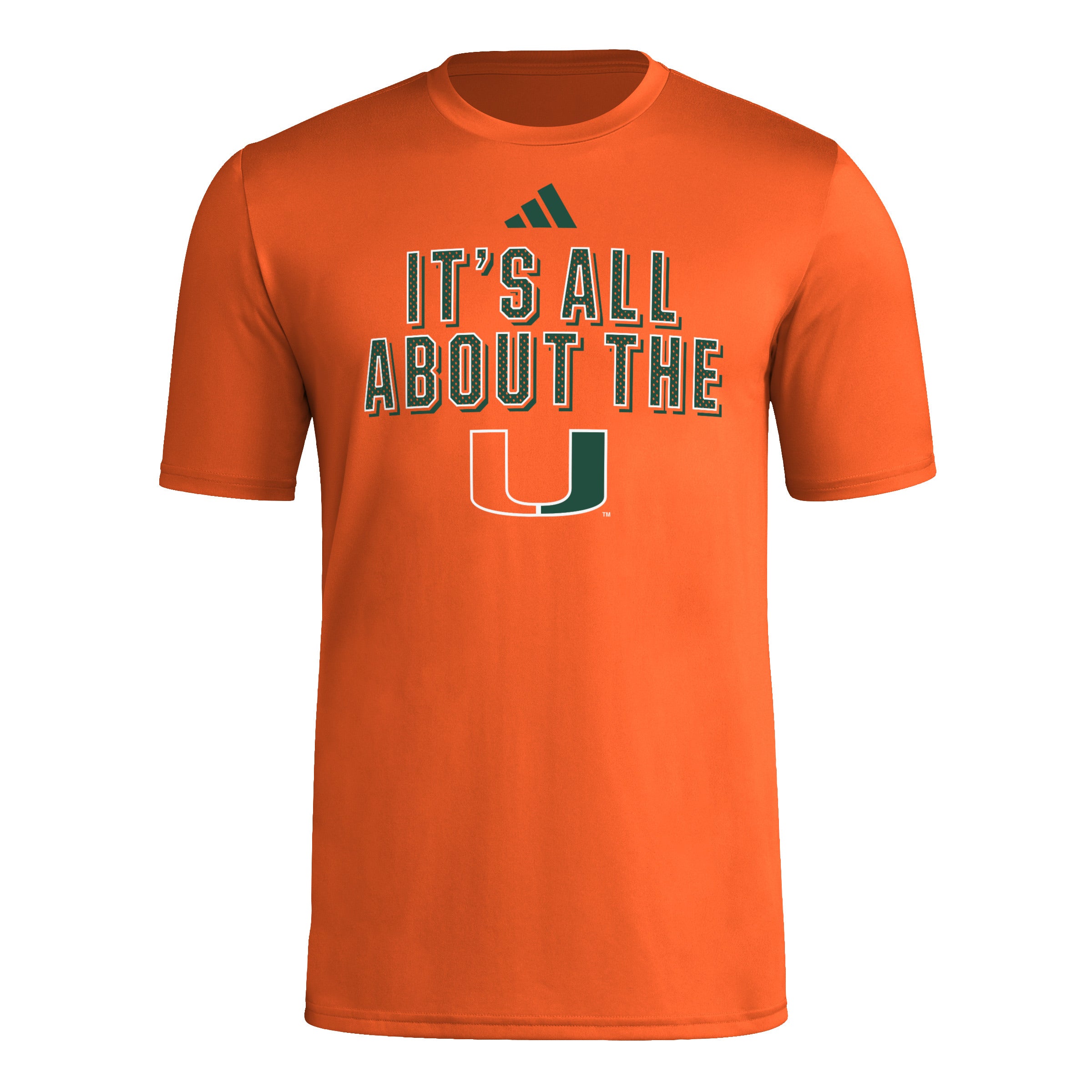 Miami Hurricanes adidas Locker Slogan Pregame T-Shirt - Orange