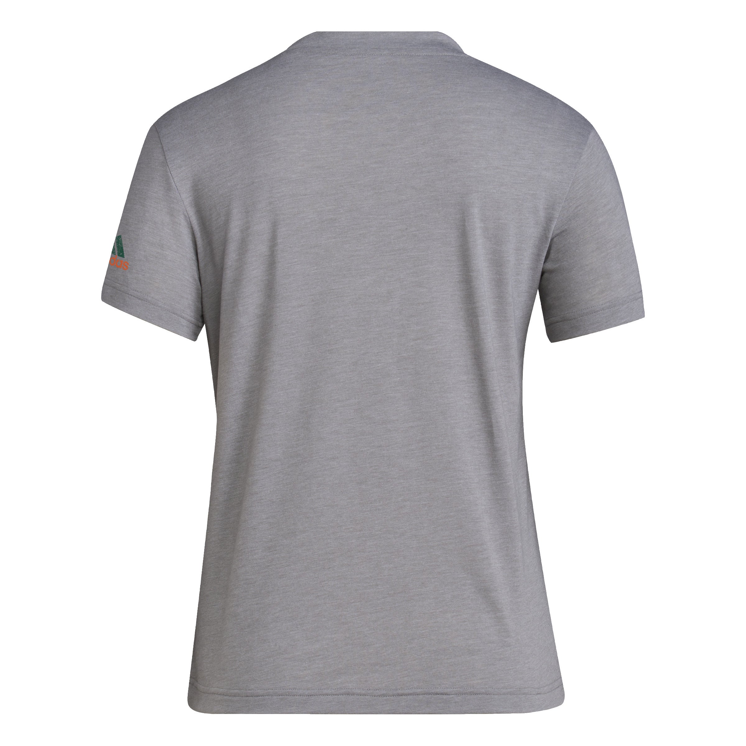 Miami Hurricanes adidas Women's Vintage Hurricanes Nation Tri-Blend V-Neck T-Shirt - Grey