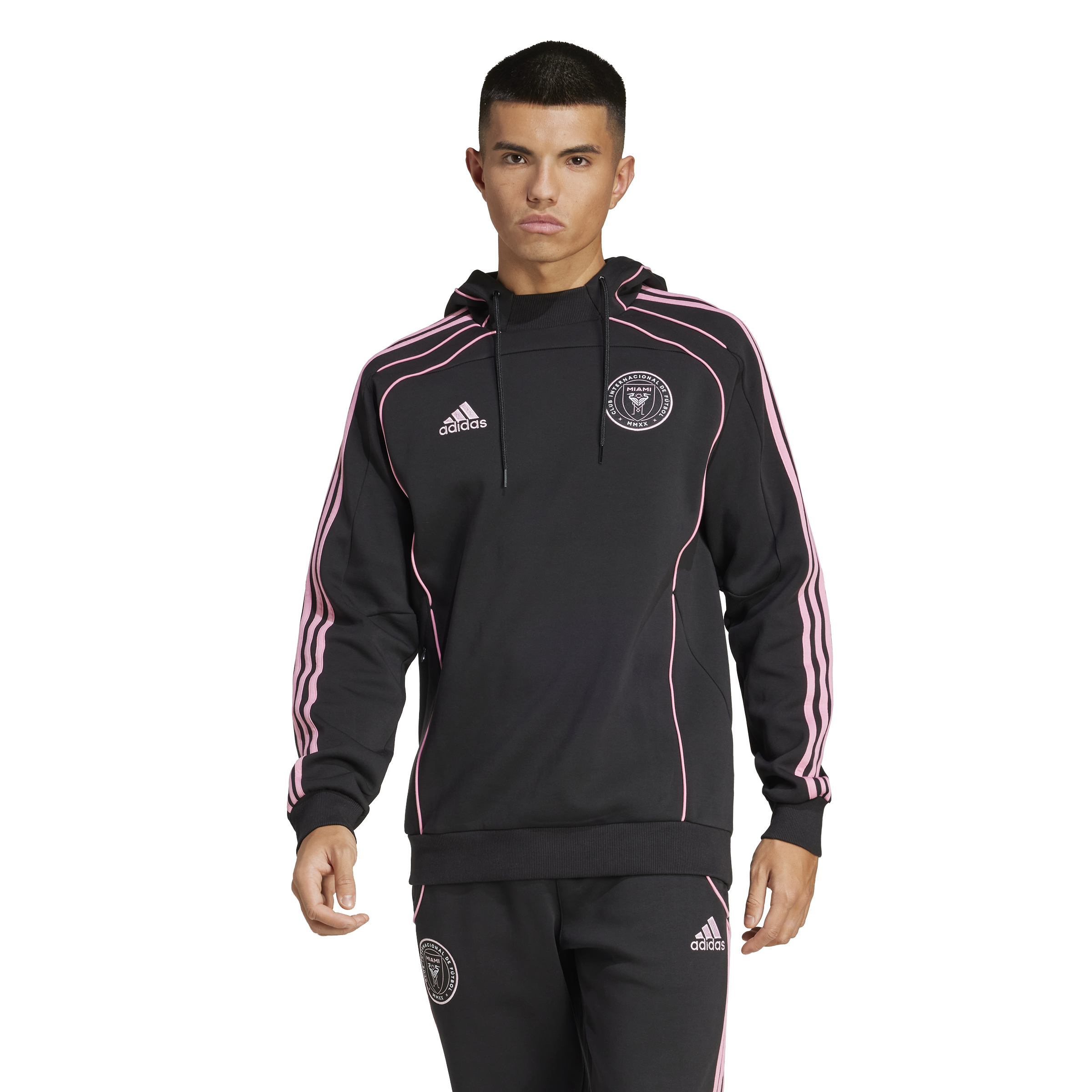 Inter Miami CF adidas 2025 Travel Pullover Hoodie - Black