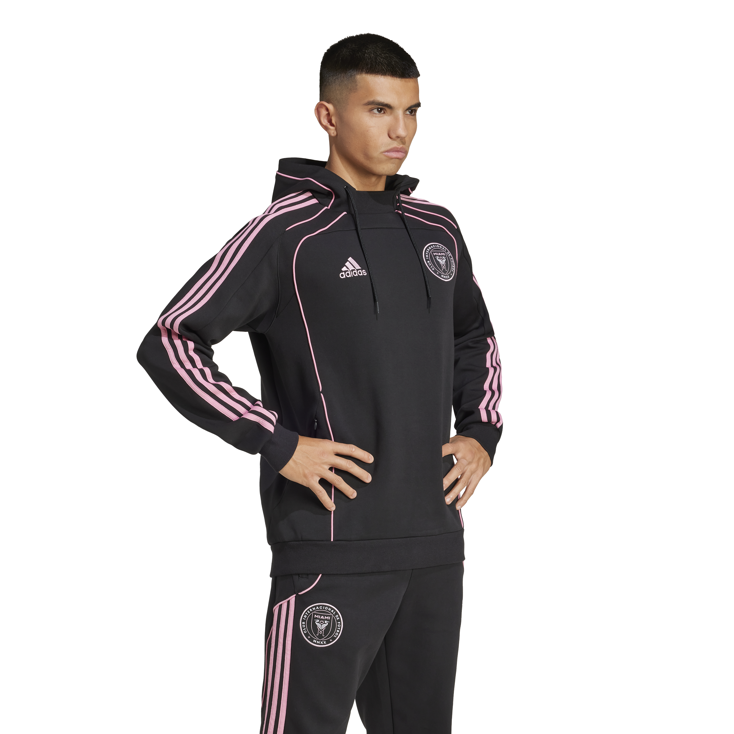 Inter Miami CF adidas 2025 Travel Pullover Hoodie - Black