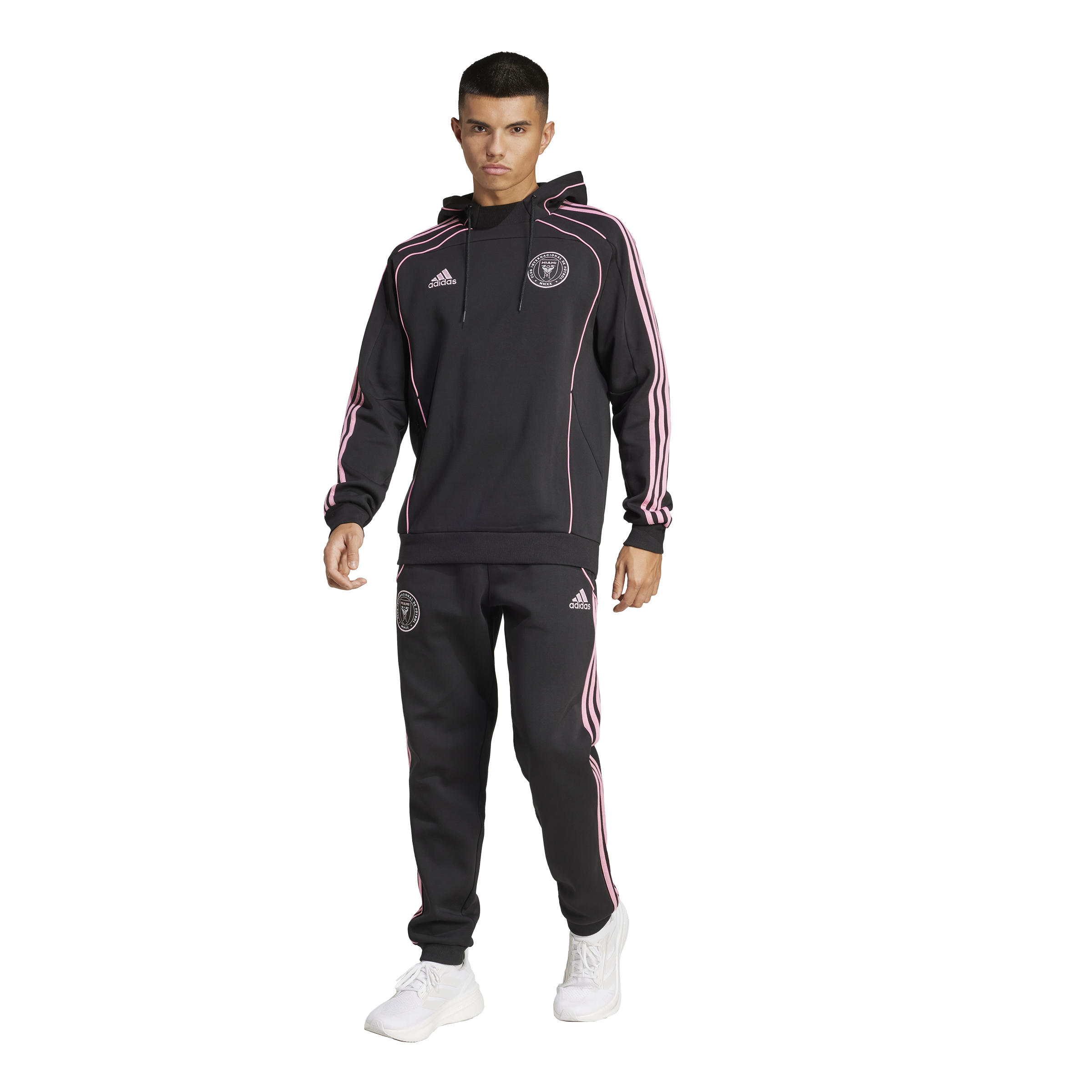 Inter Miami CF adidas 2025 Travel Pullover Hoodie - Black