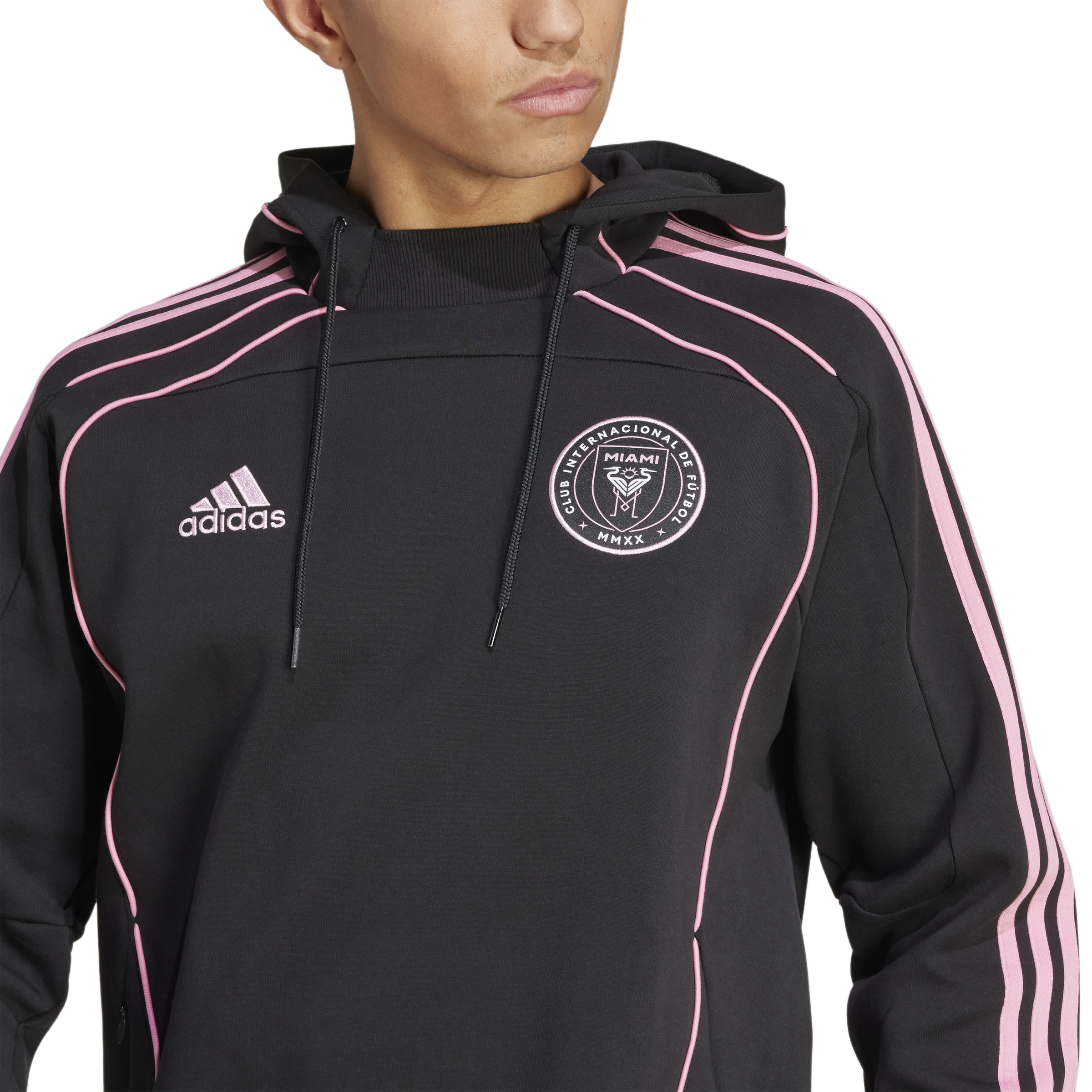 Inter Miami CF adidas 2025 Travel Pullover Hoodie - Black