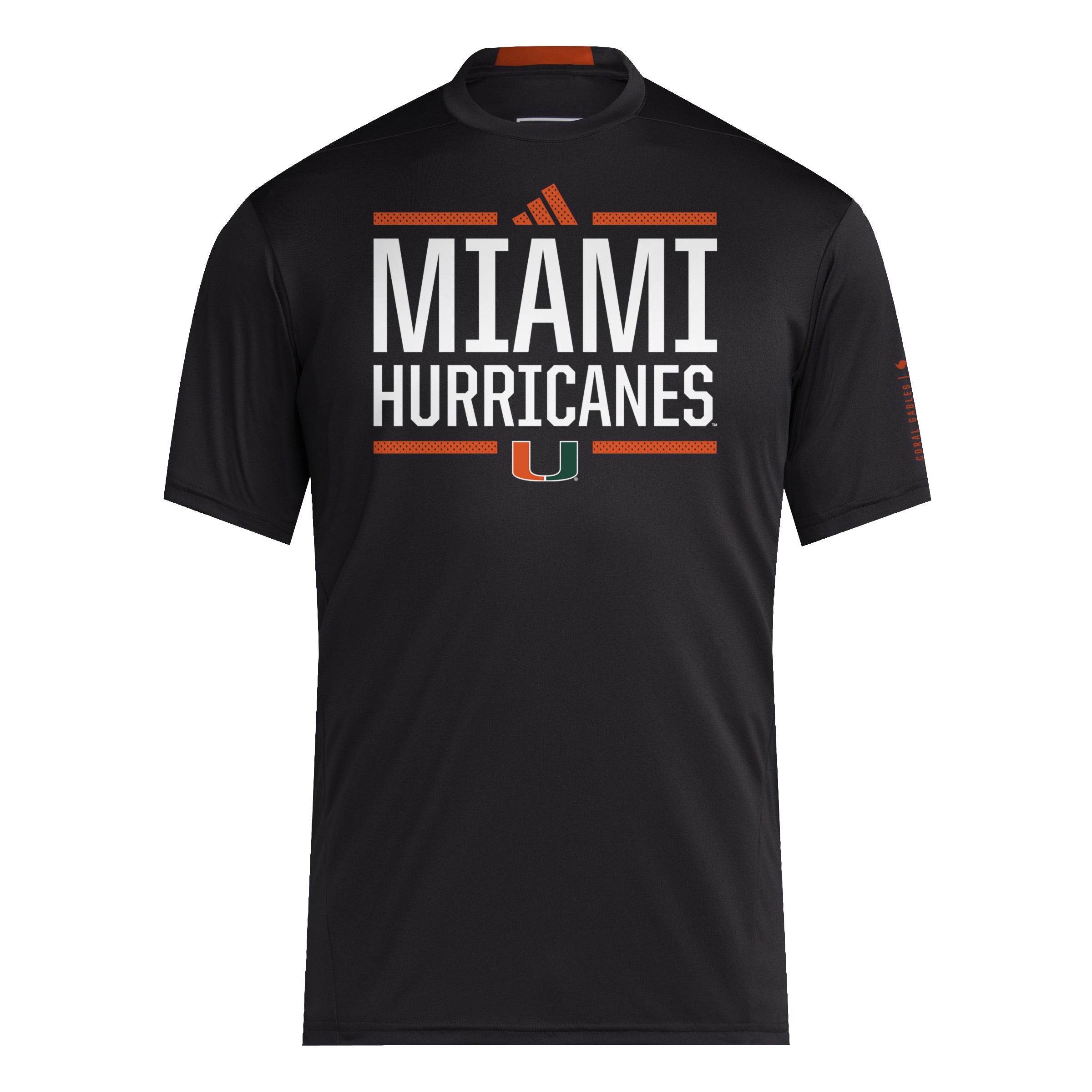 Miami Hurricanes adidas 2024 D4T Aeroready Locker Room Performance T-Shirt - Black