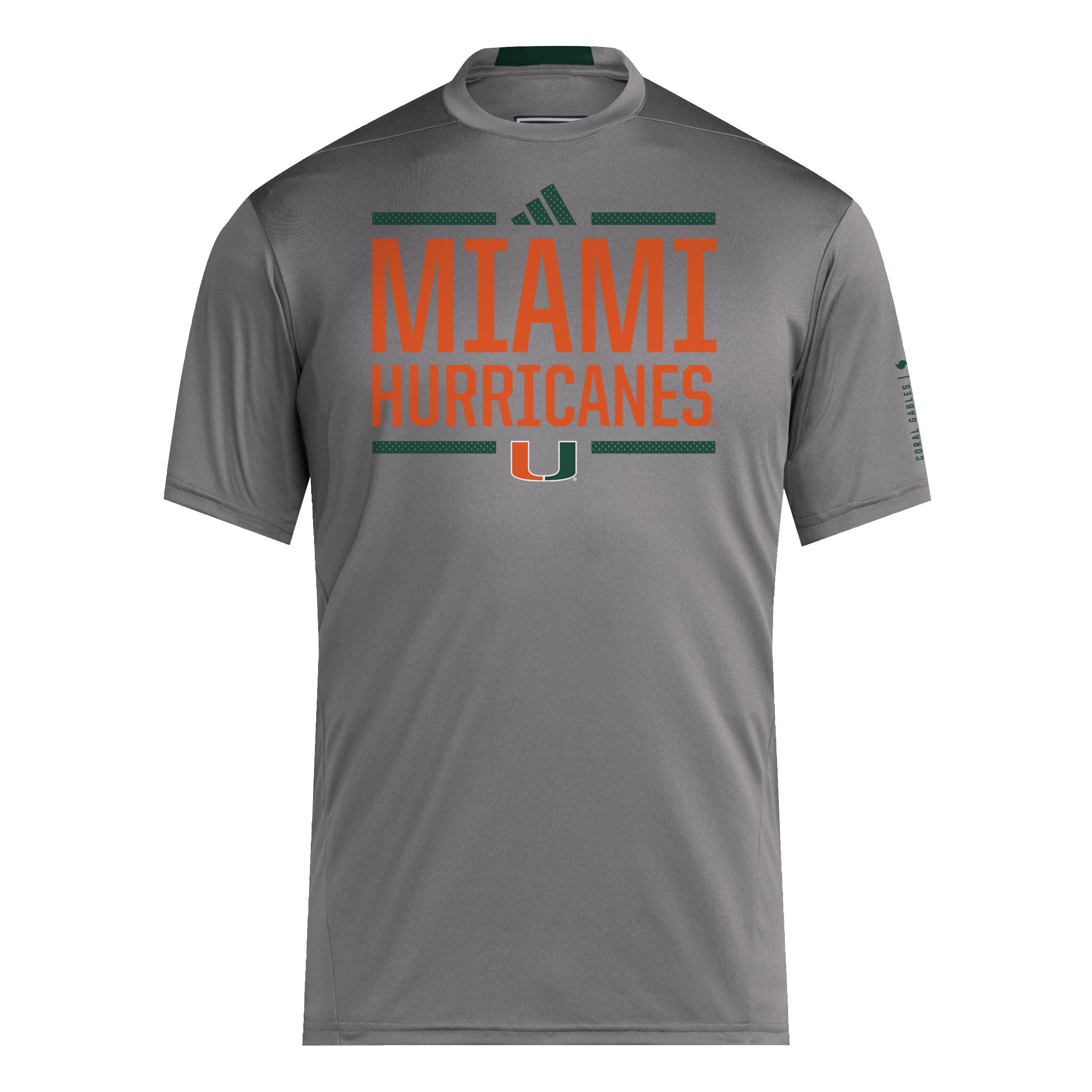 Miami Hurricanes adidas 2024 D4T Aeroready Locker Room Performance T-Shirt - Grey