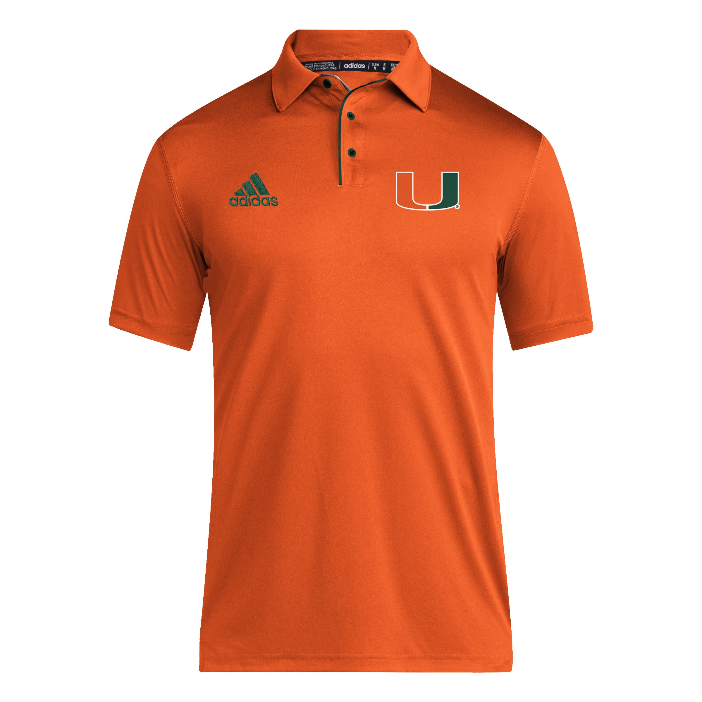 Miami Hurricanes adidas Coaches AEROREADY Polo - Orange