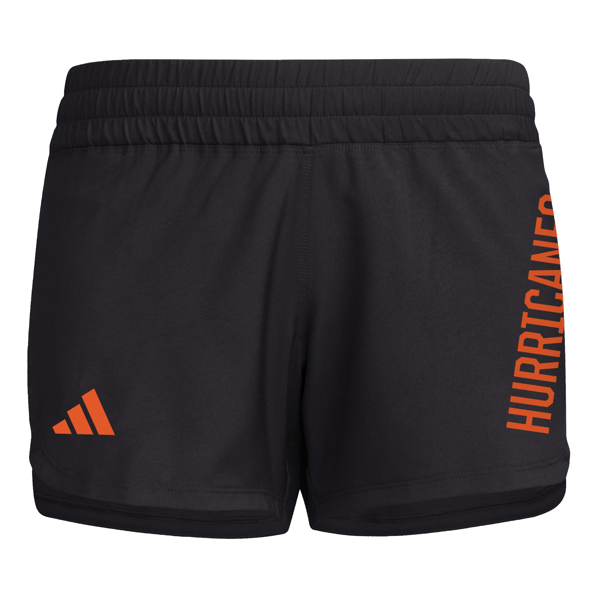 Miami Hurricanes adidas 2024 Women's 3 Inch Inseam Running Shorts - Black