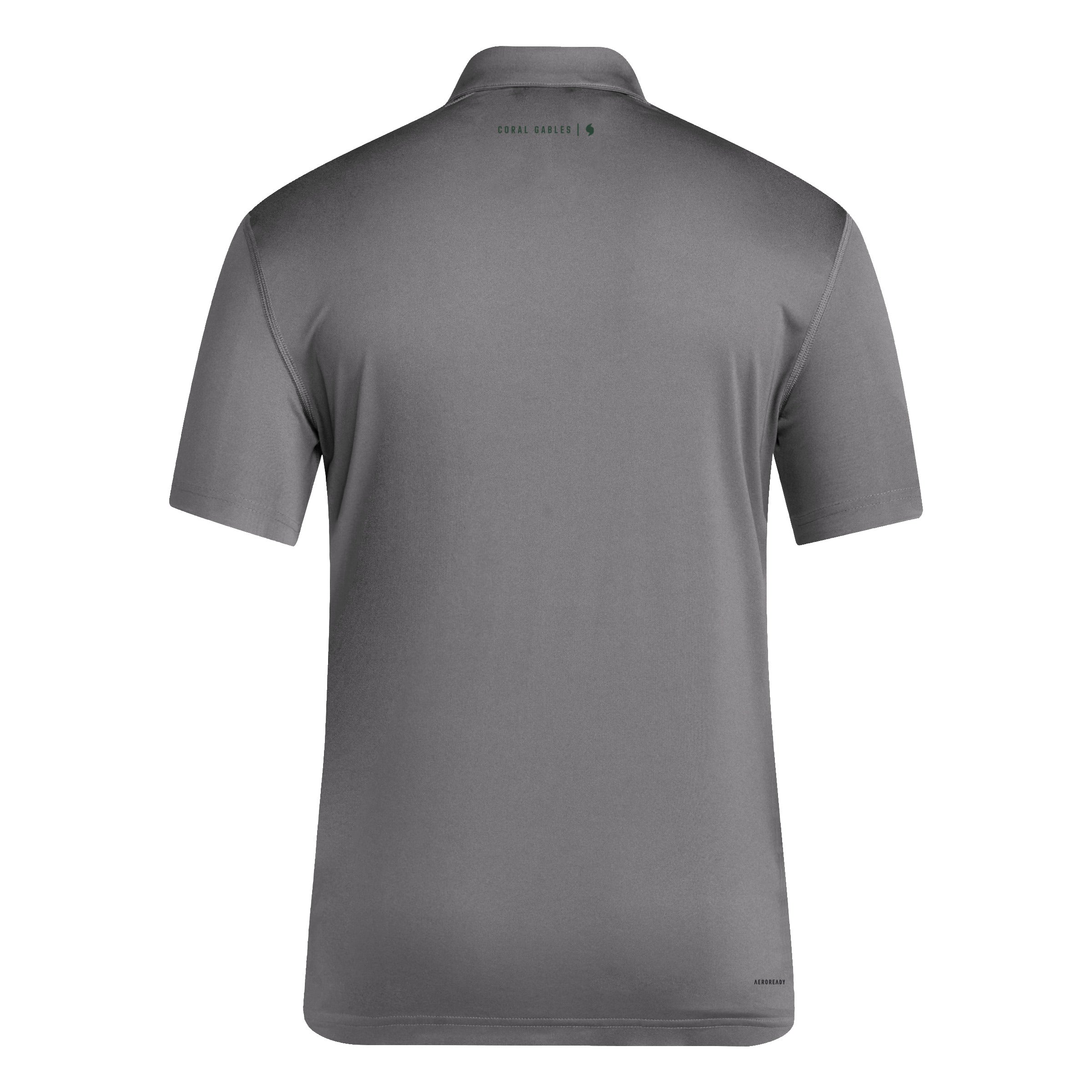 Miami Hurricanes adidas Coaches AEROREADY Polo - Grey