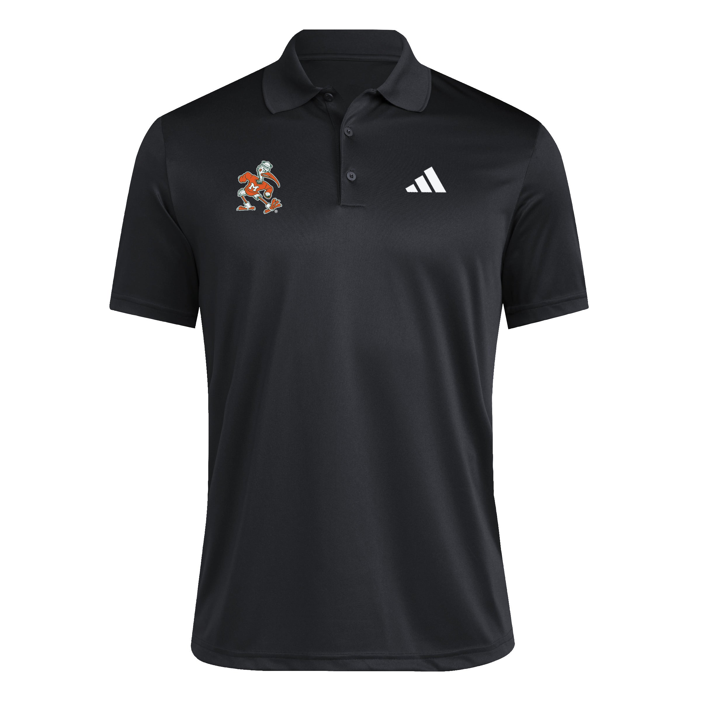 Miami Hurricanes adidas 2024 Sebastian Sideline Polo - Black