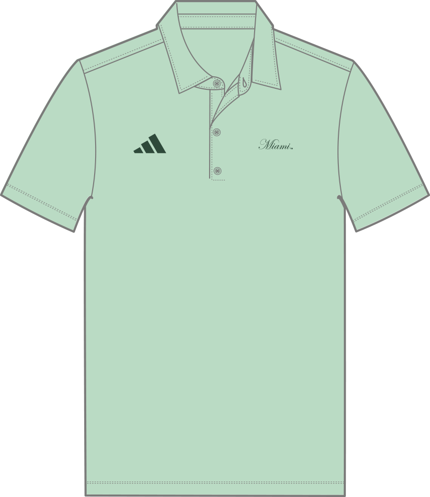 Miami Hurricanes adidas 2025 Spring Fling Ultimate365 Golf Polo - Mint Green