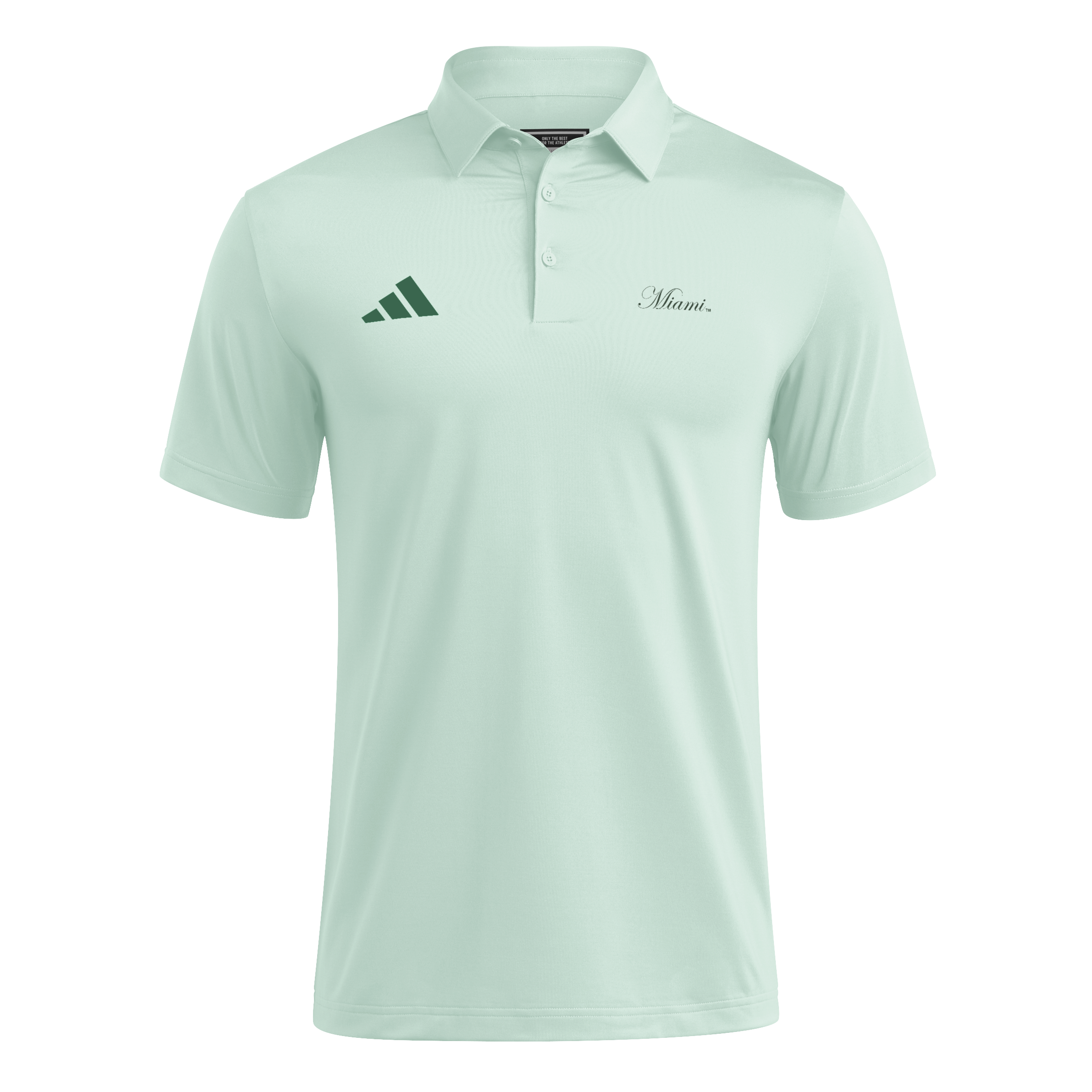 Miami Hurricanes adidas 2025 Spring Fling Ultimate365 Golf Polo - Mint Green