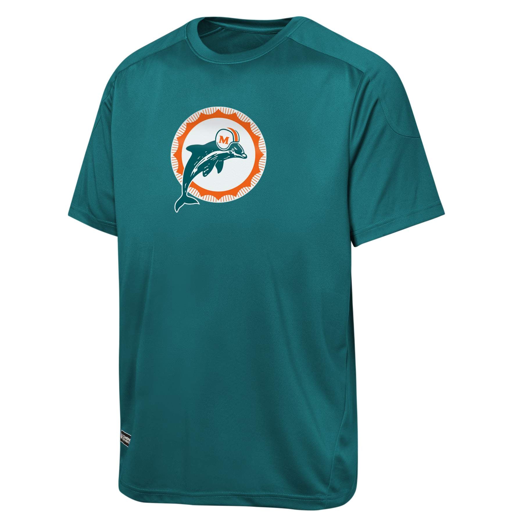 Miami Dolphins Stadium Retro Spike Speed T-Shirt - Aqua