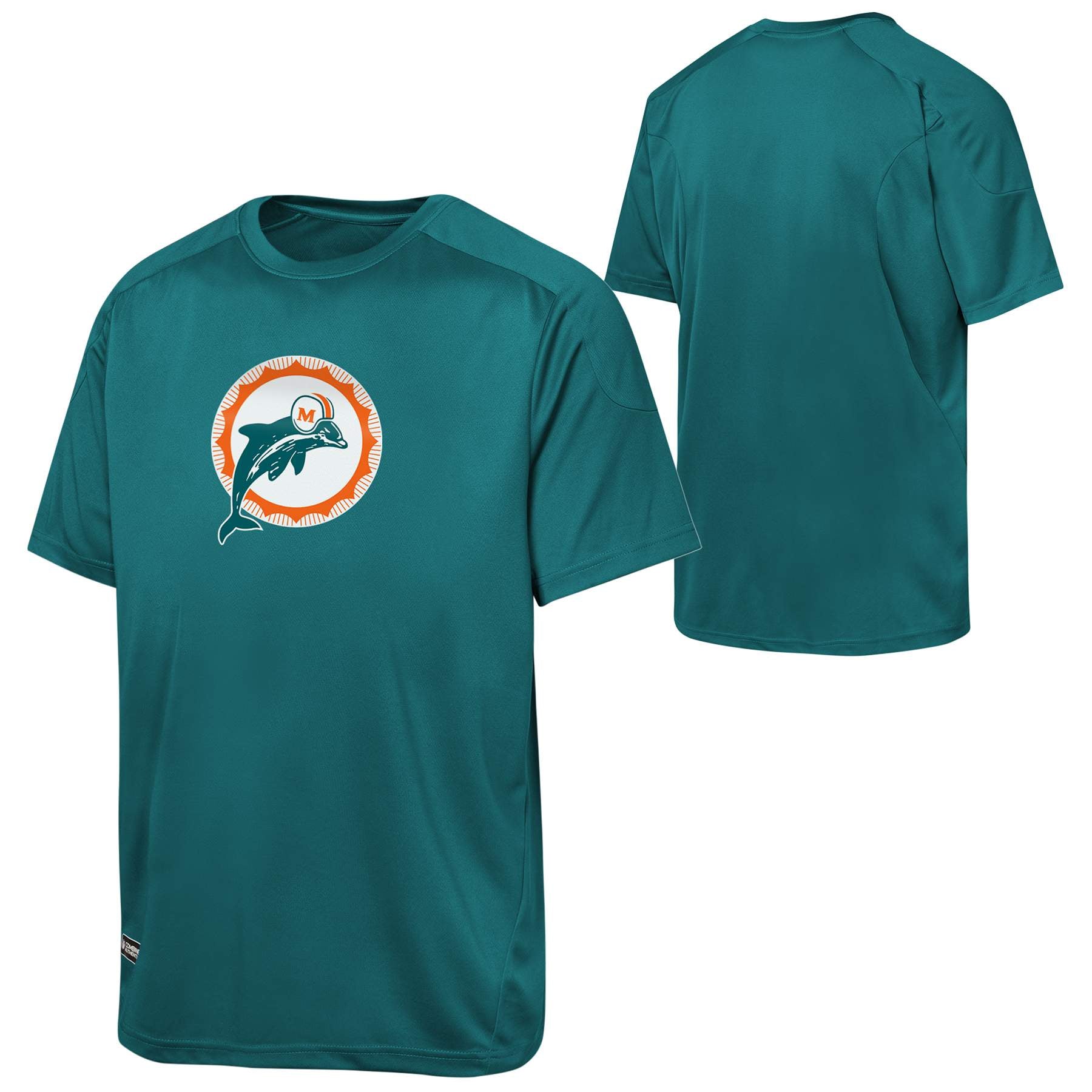 Miami Dolphins Stadium Retro Spike Speed T-Shirt - Aqua