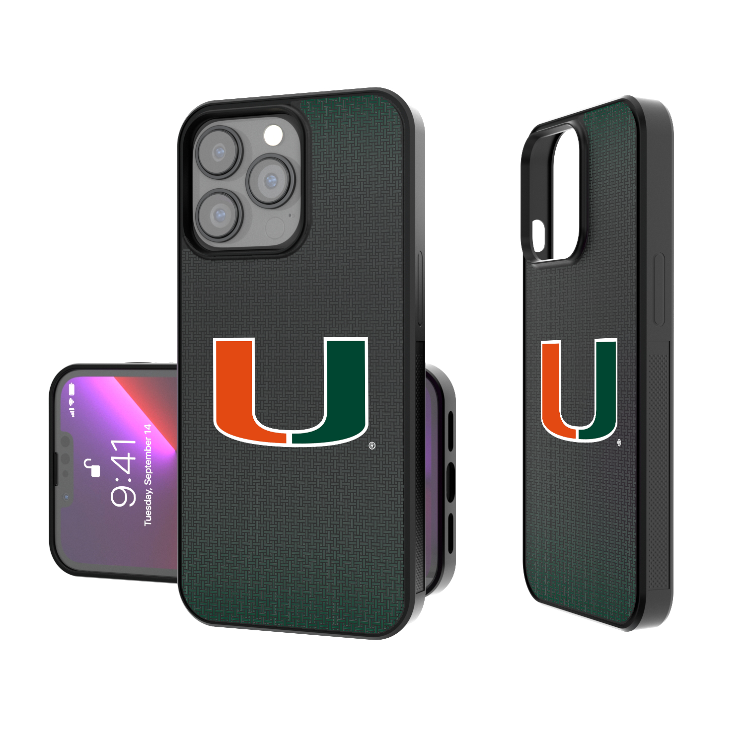 Miami Hurricanes Linen Bump Phone Case