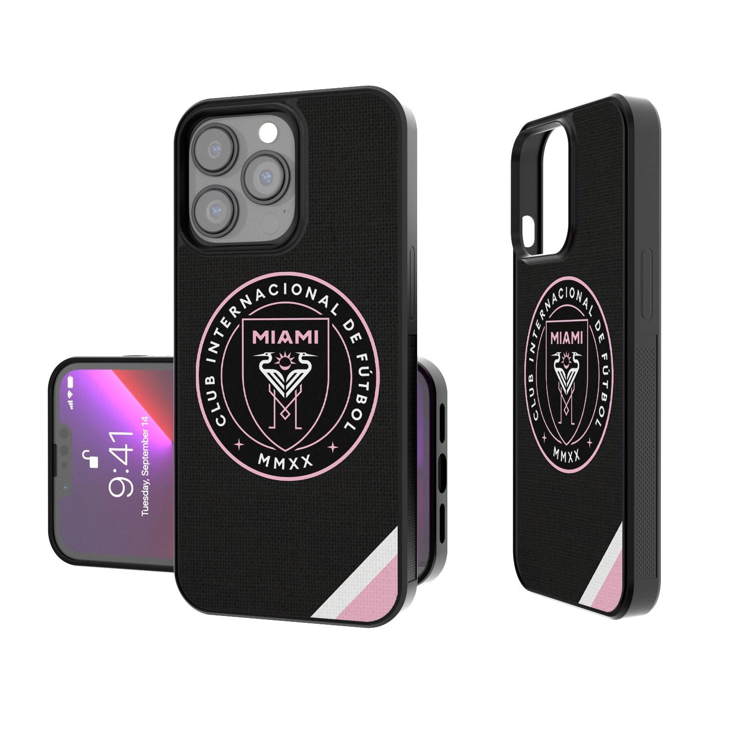 Inter Miami CF Diagonal Stripe Bump Case