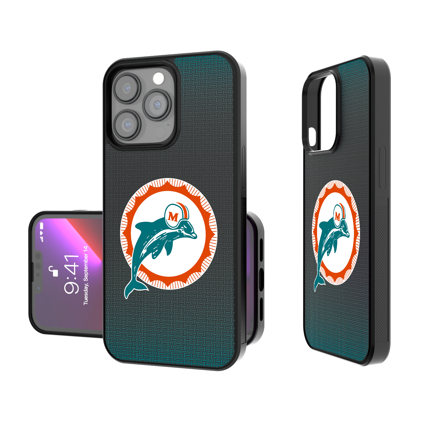 Miami Dolphins 1966-1973 Historic Collection Linen Bump Phone Case