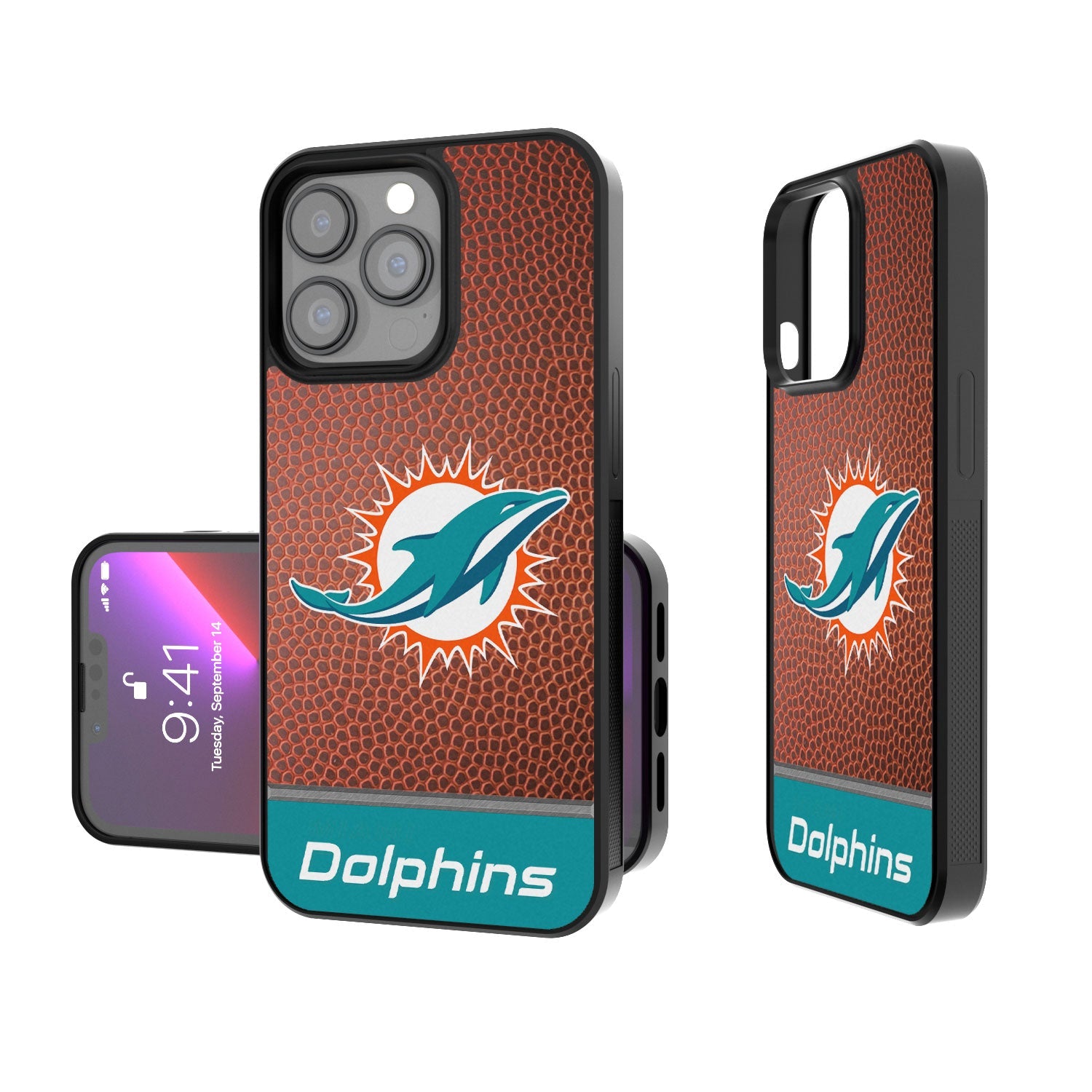 Miami Dolphins Football Wordmark Bump Case