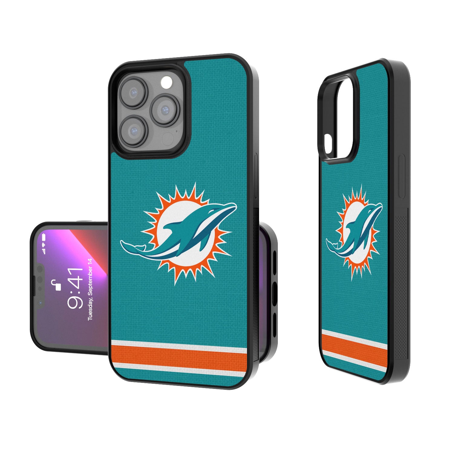 Miami Dolphins Stripe Bump Case