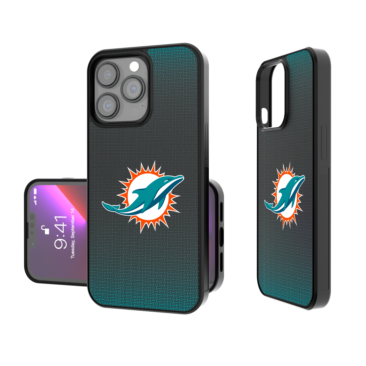 Miami Dolphins Linen Bump Phone Case