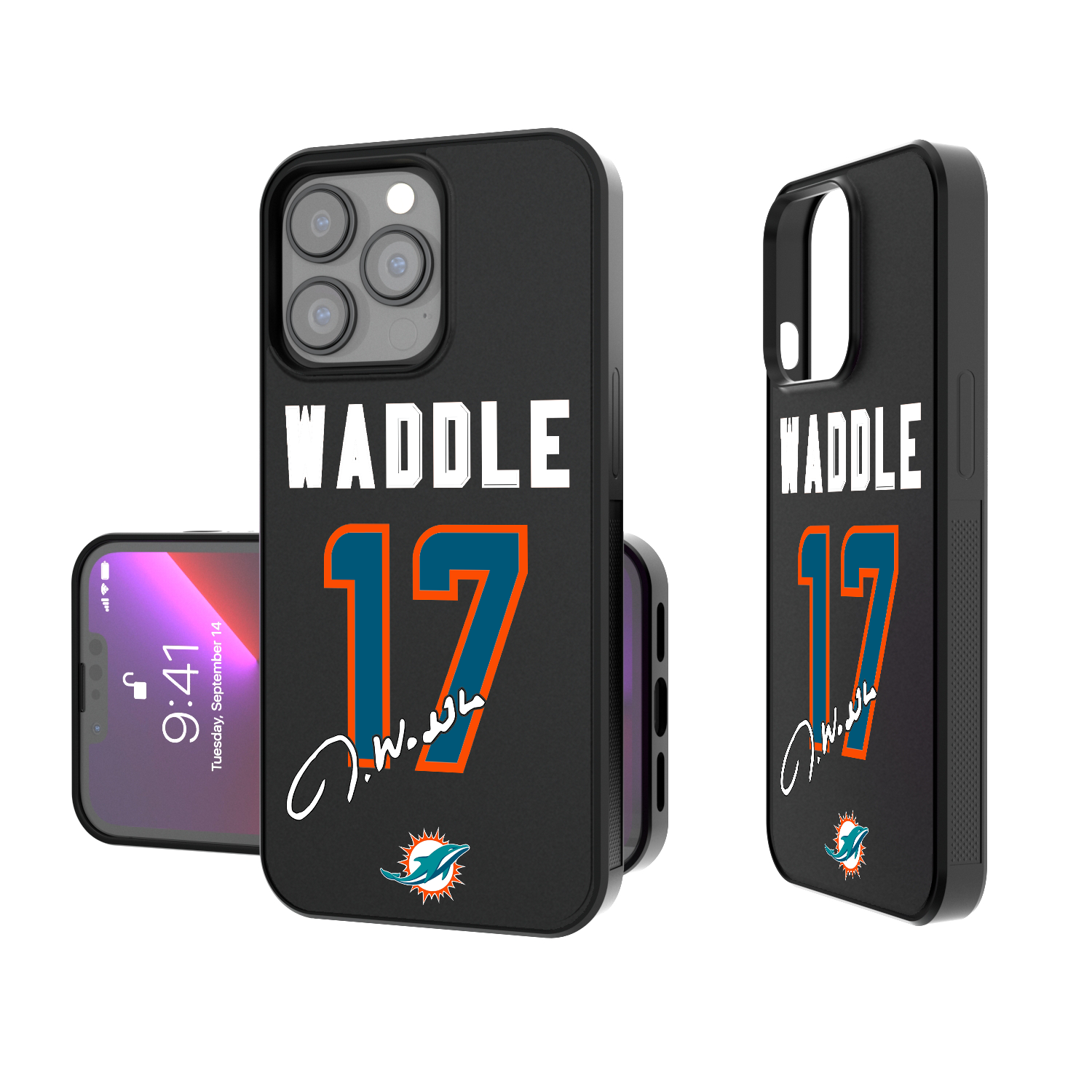 Jaylen Waddle Miami Dolphins 17 Ready Bump Phone Case