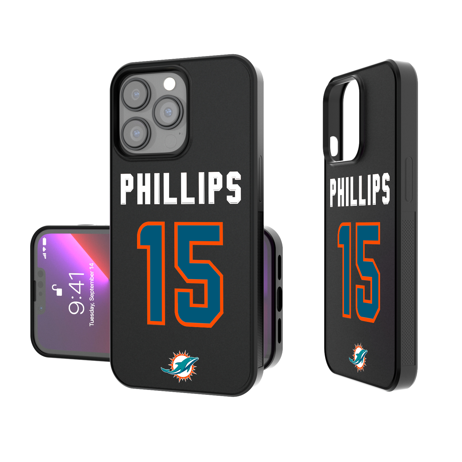 Jaelan Phillips Miami Dolphins 15 Ready Bump Phone Case