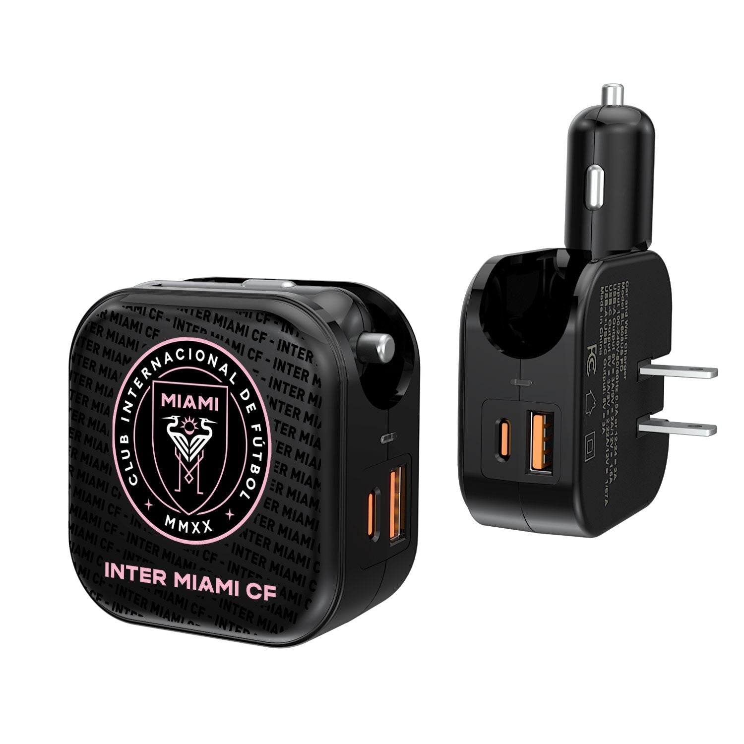 Inter Miami CF  Blackletter 2 in 1 USB A/C Charger