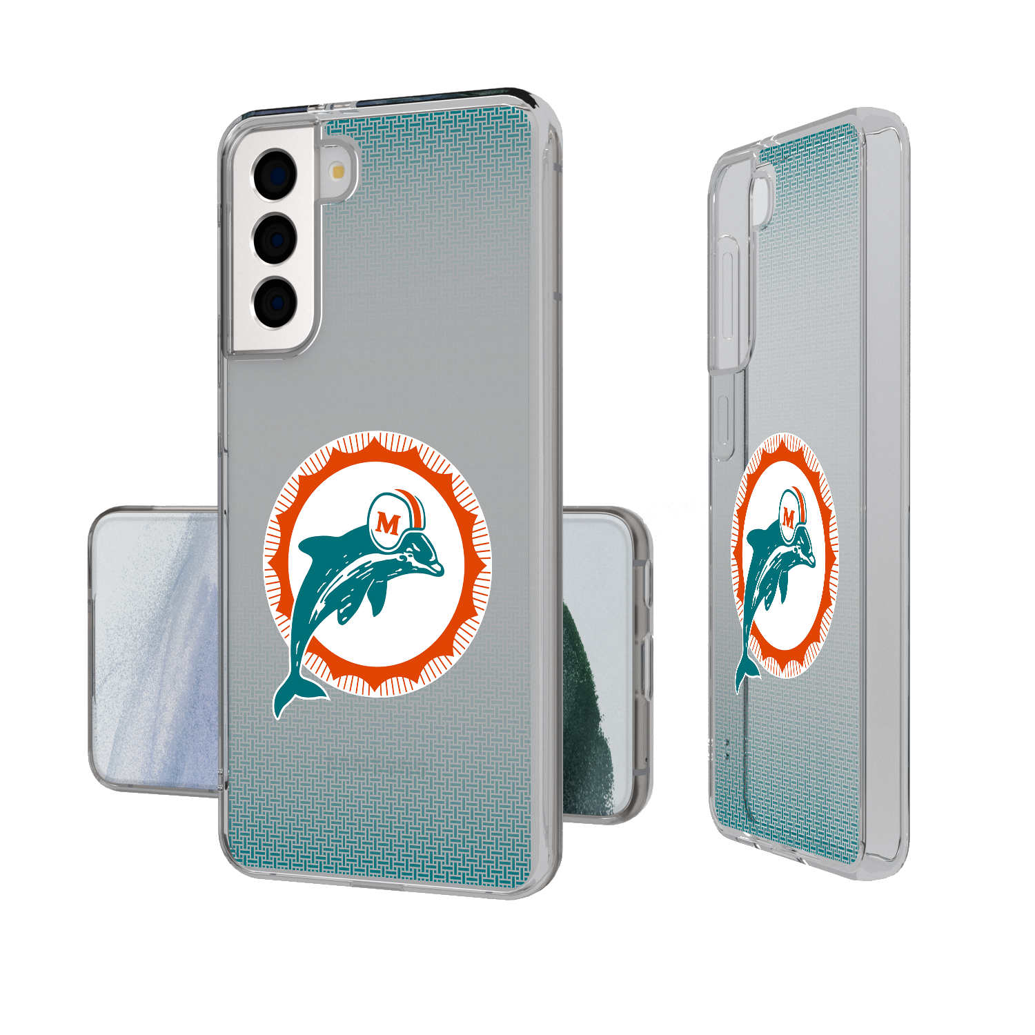 Miami Dolphins 1966-1973 Historic Collection Linen Clear Phone Case